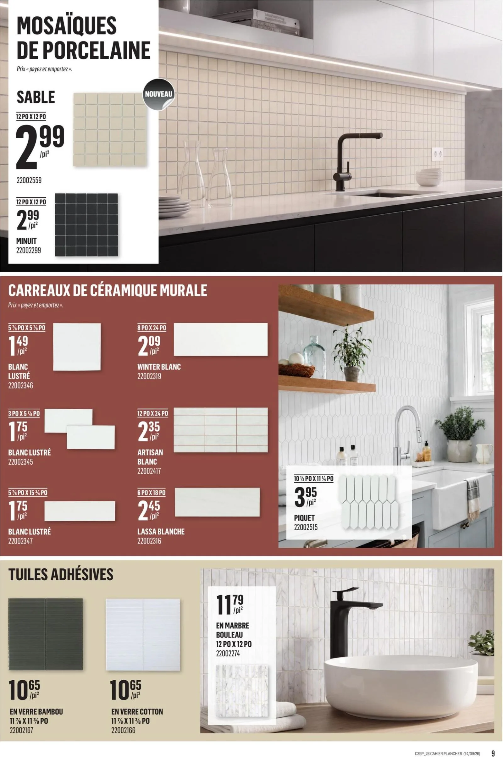 Page 9 de la Cahier Canac Inspiration décor du 24 septembre au 7 octobre 2026