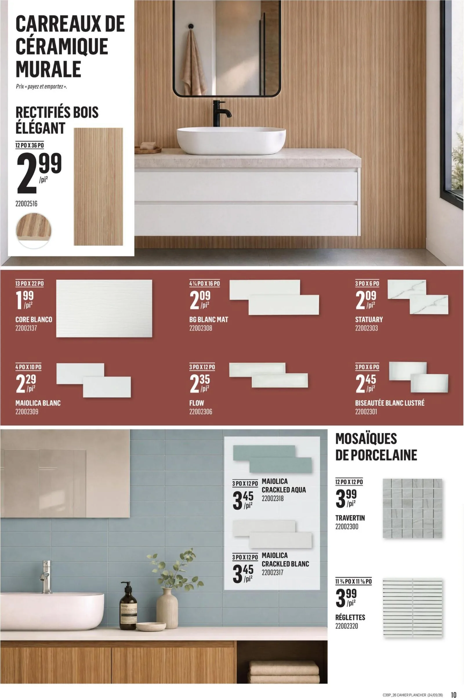 Page 10 de la Cahier Canac Inspiration décor du 24 septembre au 7 octobre 2026