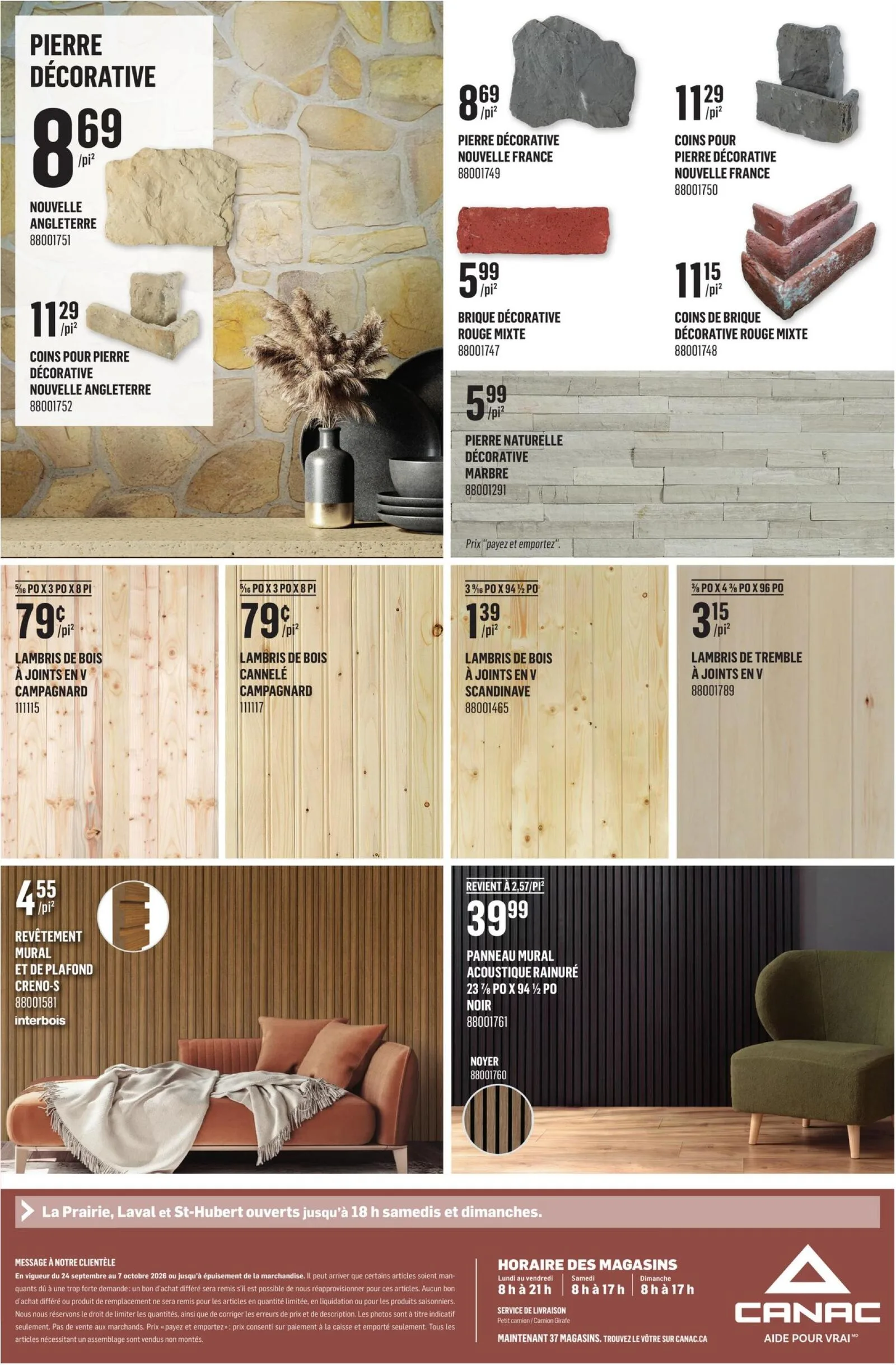 Page 12 de la Cahier Canac Inspiration décor du 24 septembre au 7 octobre 2026