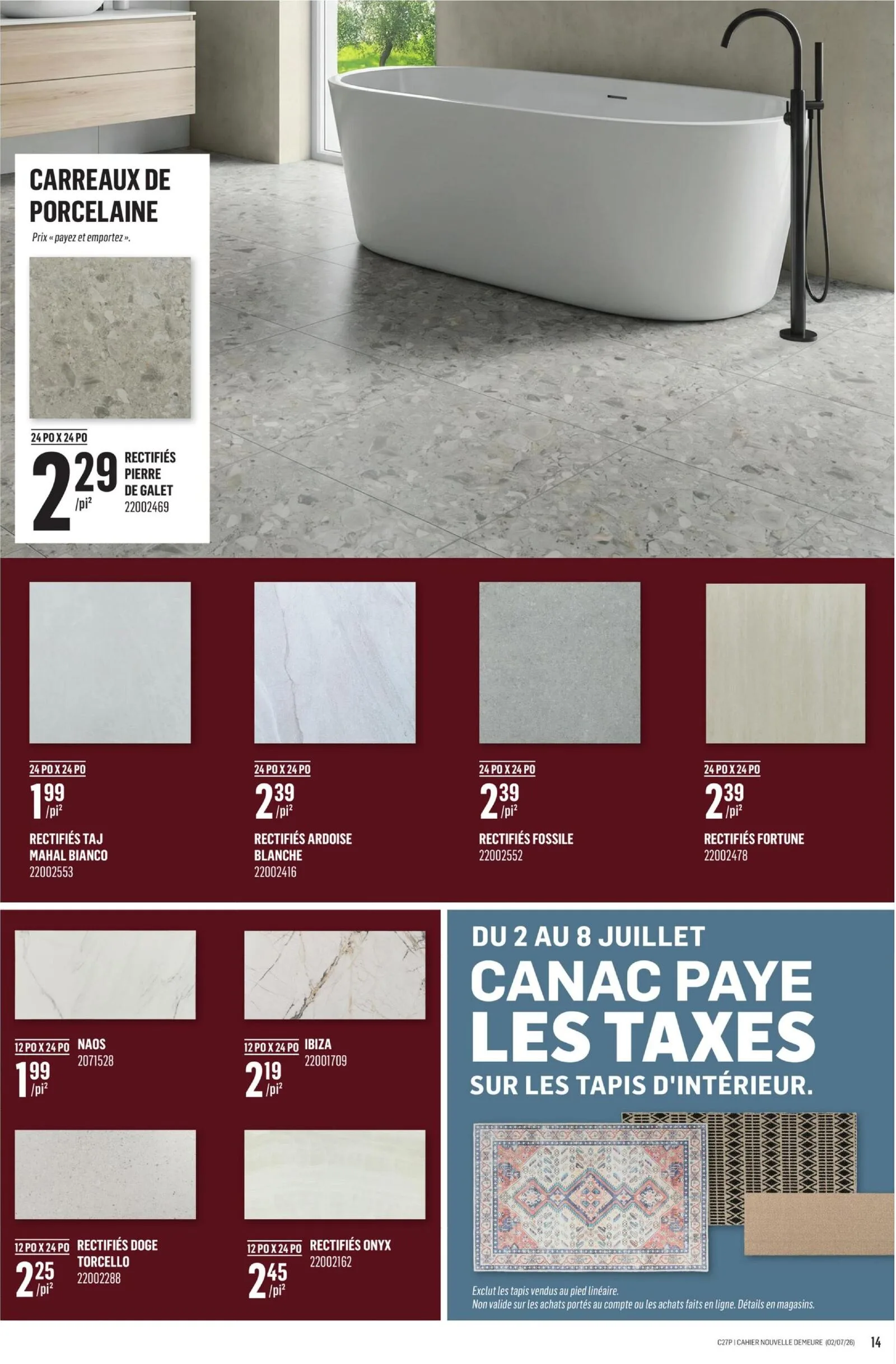 Page 14 de la Cahier Canac Nouvelle Demeure du 2 au 15 juillet 2026