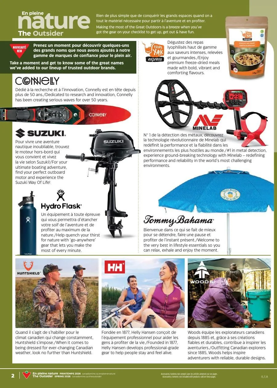 Page 2 de la Cahier Canadian Tire En pleine nature du 7 au 27 mai 2026