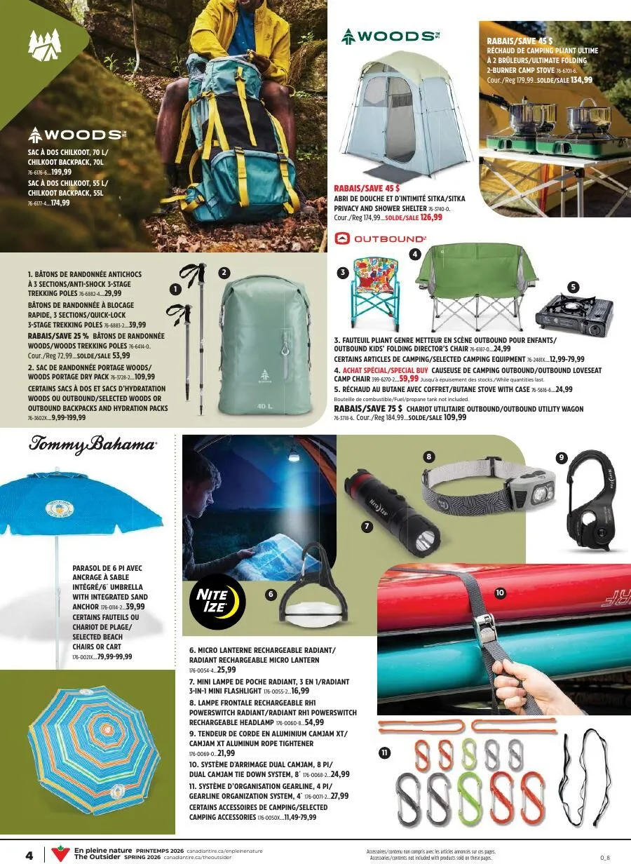 Page 4 de la Cahier Canadian Tire En pleine nature du 7 au 27 mai 2026