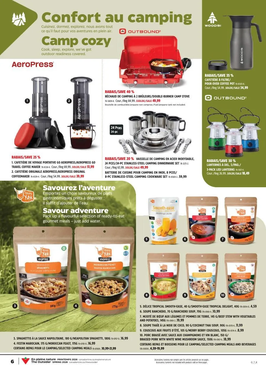 Page 6 de la Cahier Canadian Tire En pleine nature du 7 au 27 mai 2026