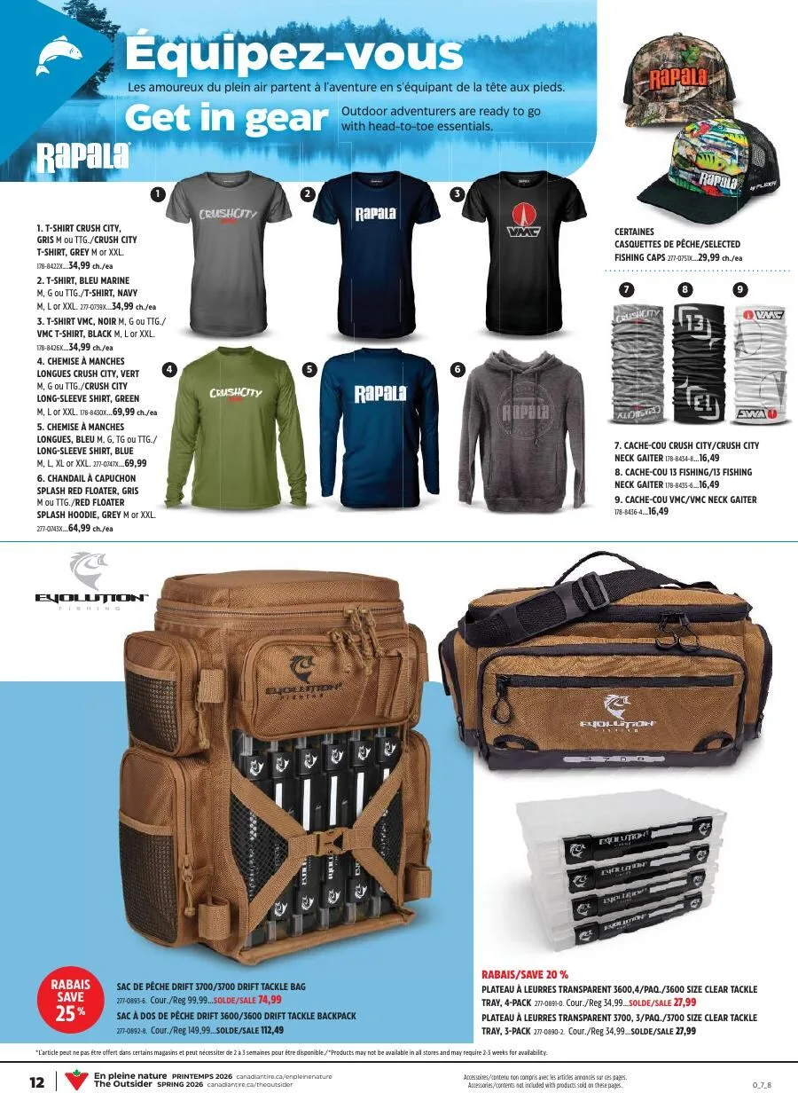 Page 12 de la Cahier Canadian Tire En pleine nature du 7 au 27 mai 2026
