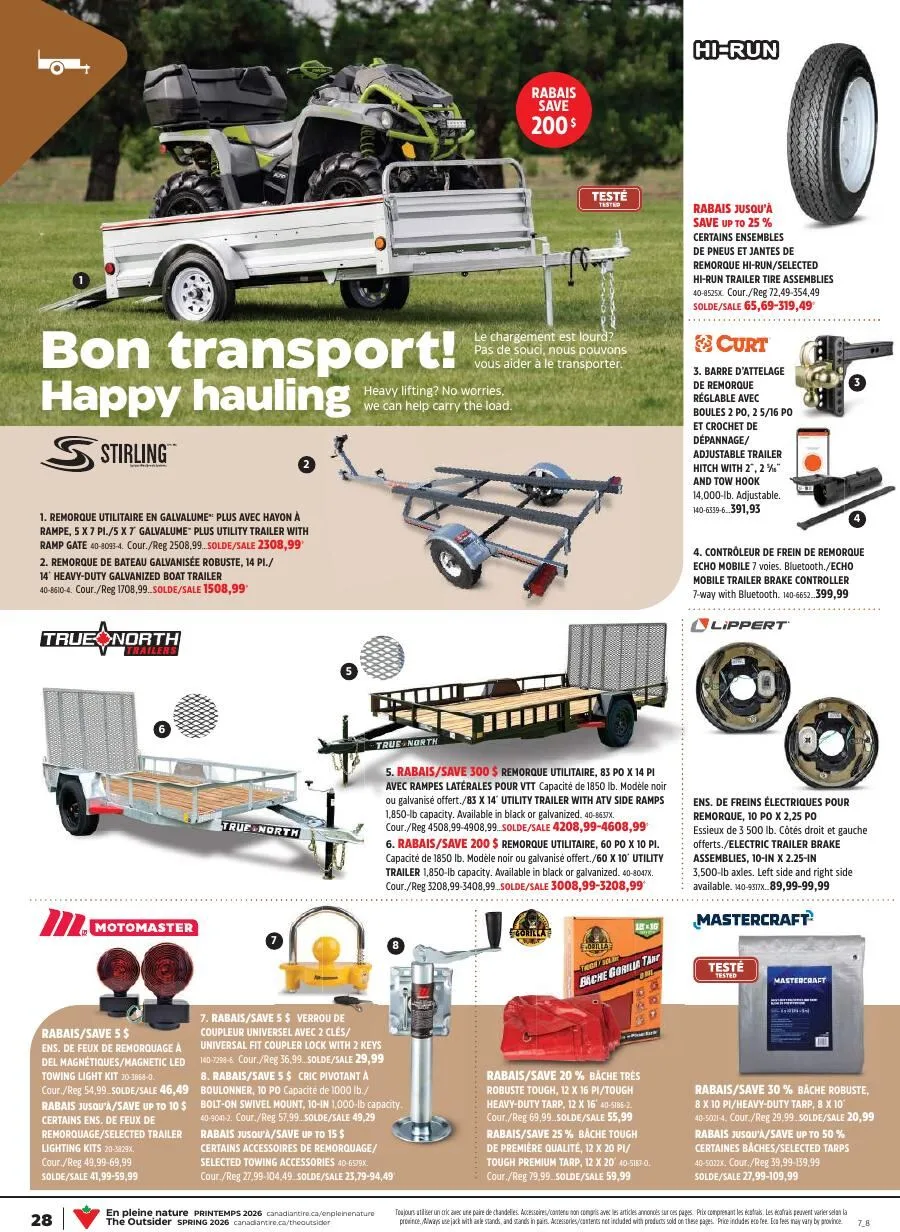 Page 28 de la Cahier Canadian Tire En pleine nature du 7 au 27 mai 2026