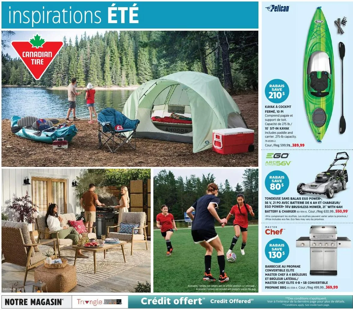 Page 1 de la Cahier Canadian Tire Inspirations ÉTÉ du 11 juin au 1 juillet 2026