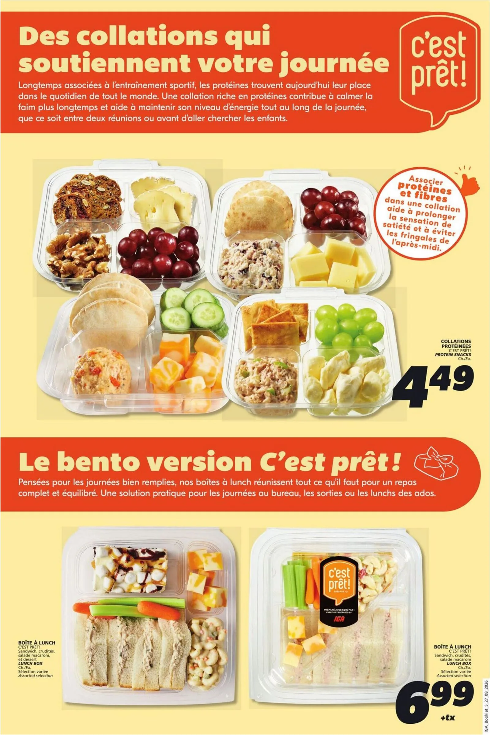 Page 5 de la Cahier IGA Prêt à manger du 27 août au 23 septembre 2026