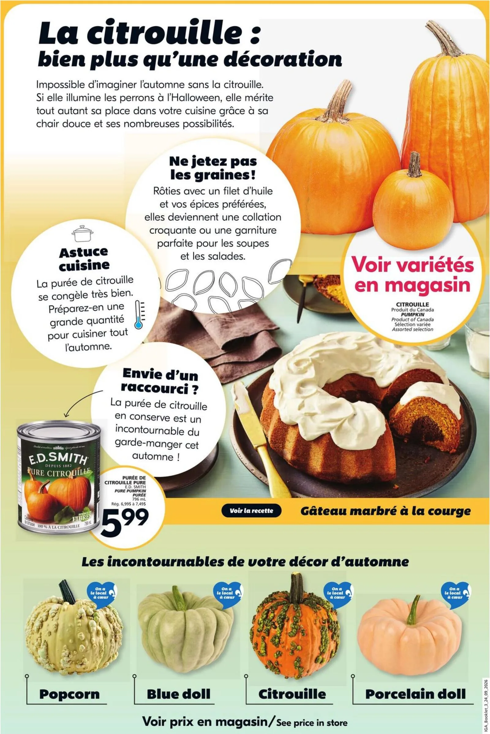Page 3 de la Cahier IGA du 24 septembre au 14 octobre 2026