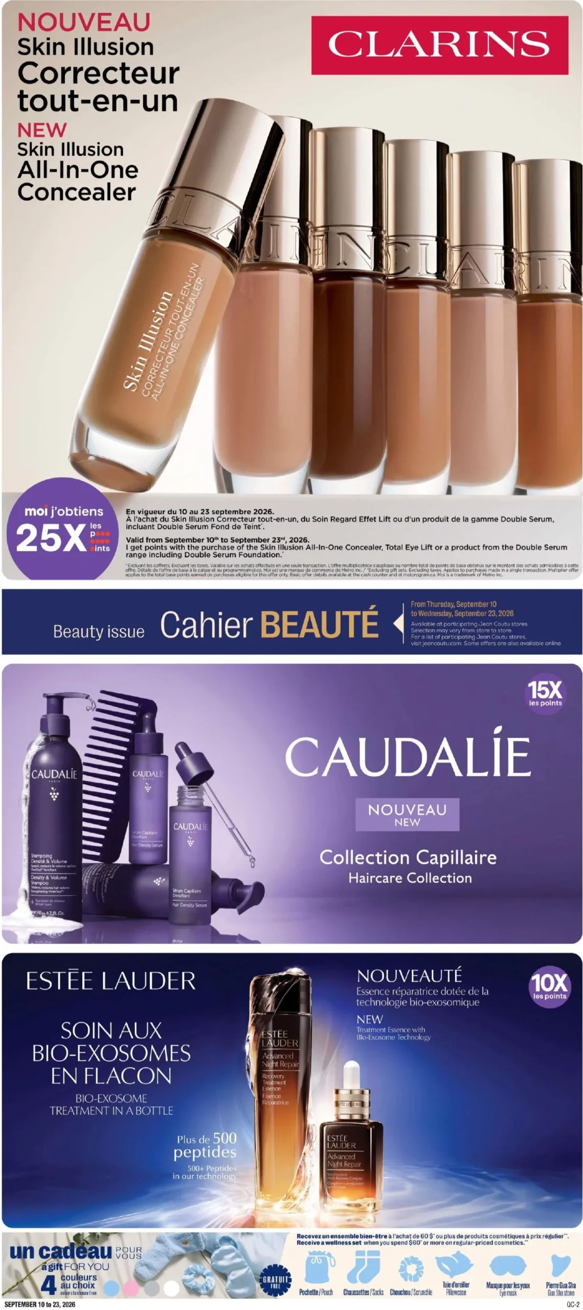 Page 2 de la Cahier Jean Coutu Beauté du 10 au 23 septembre 2026