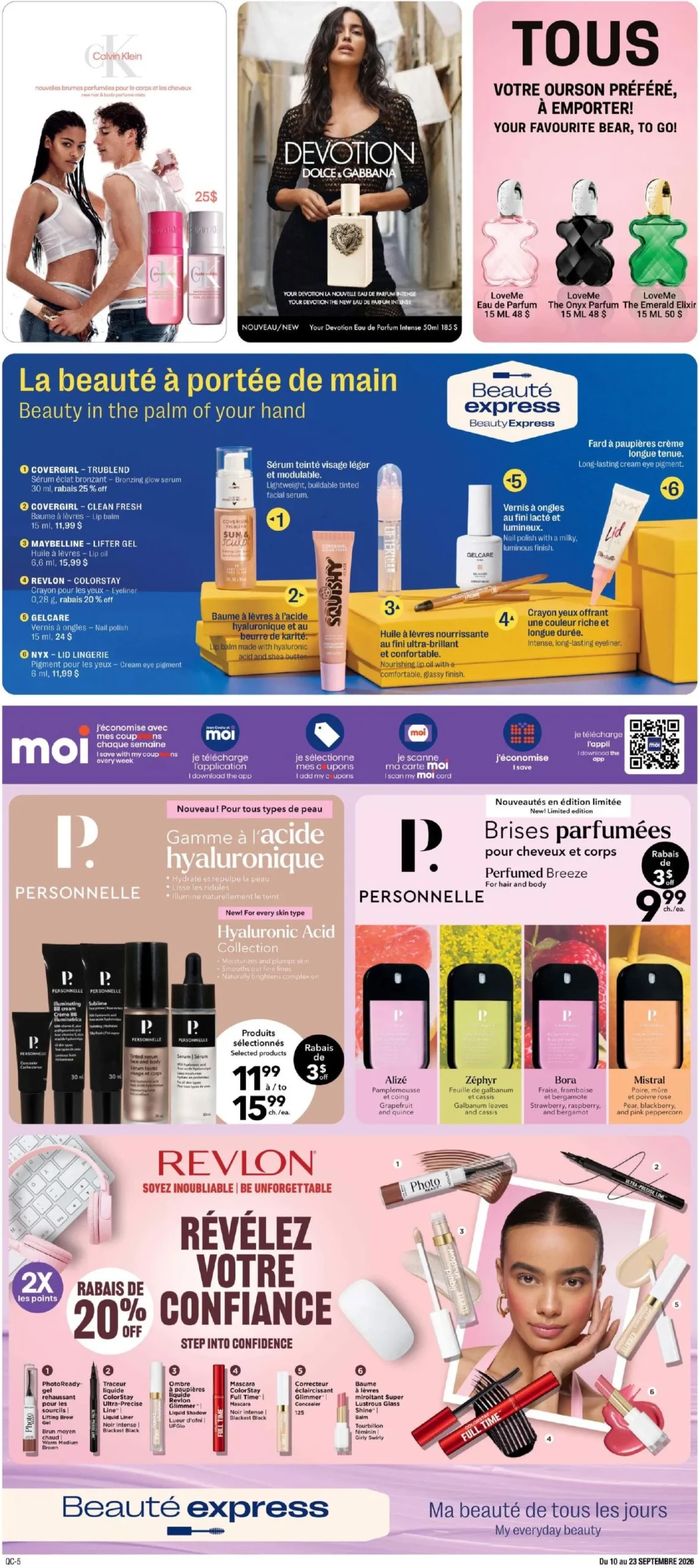 Page 5 de la Cahier Jean Coutu Beauté du 10 au 23 septembre 2026