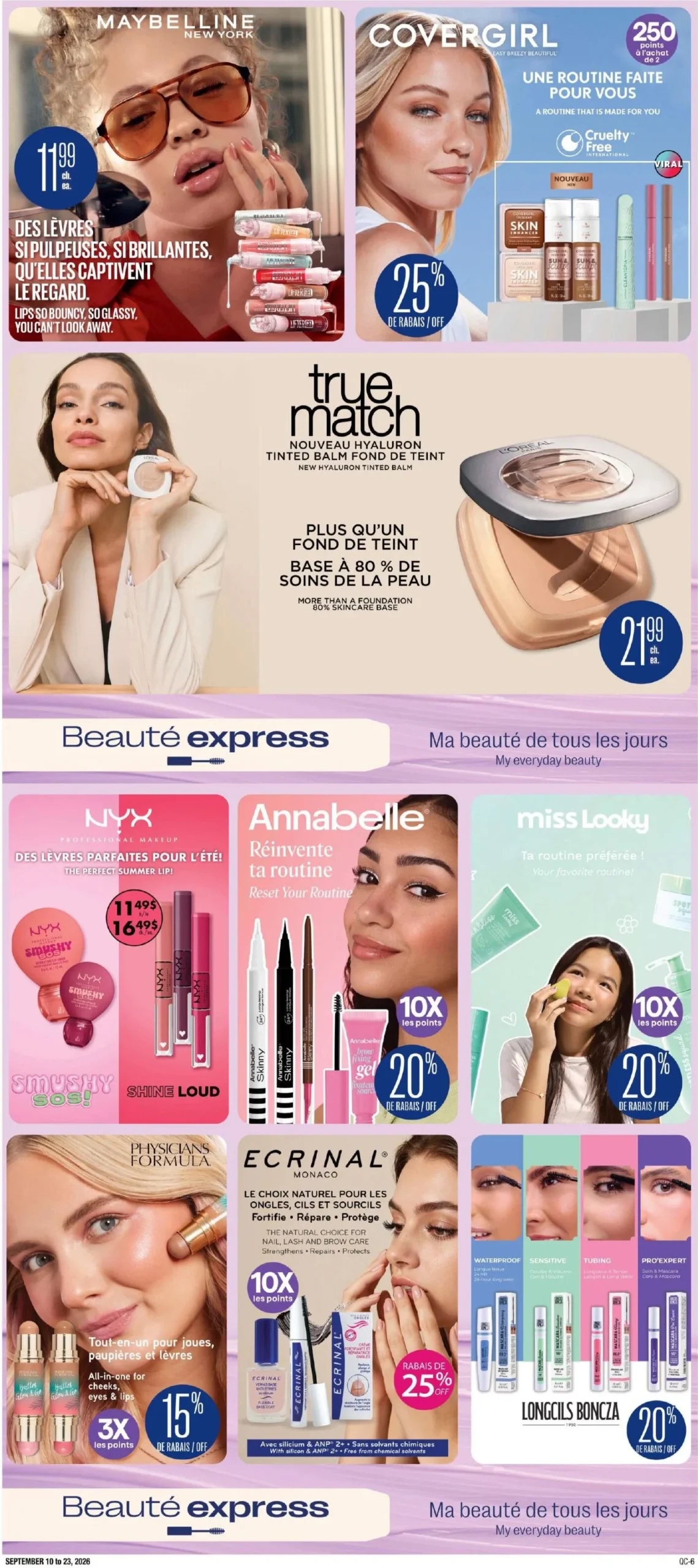 Page 6 de la Cahier Jean Coutu Beauté du 10 au 23 septembre 2026