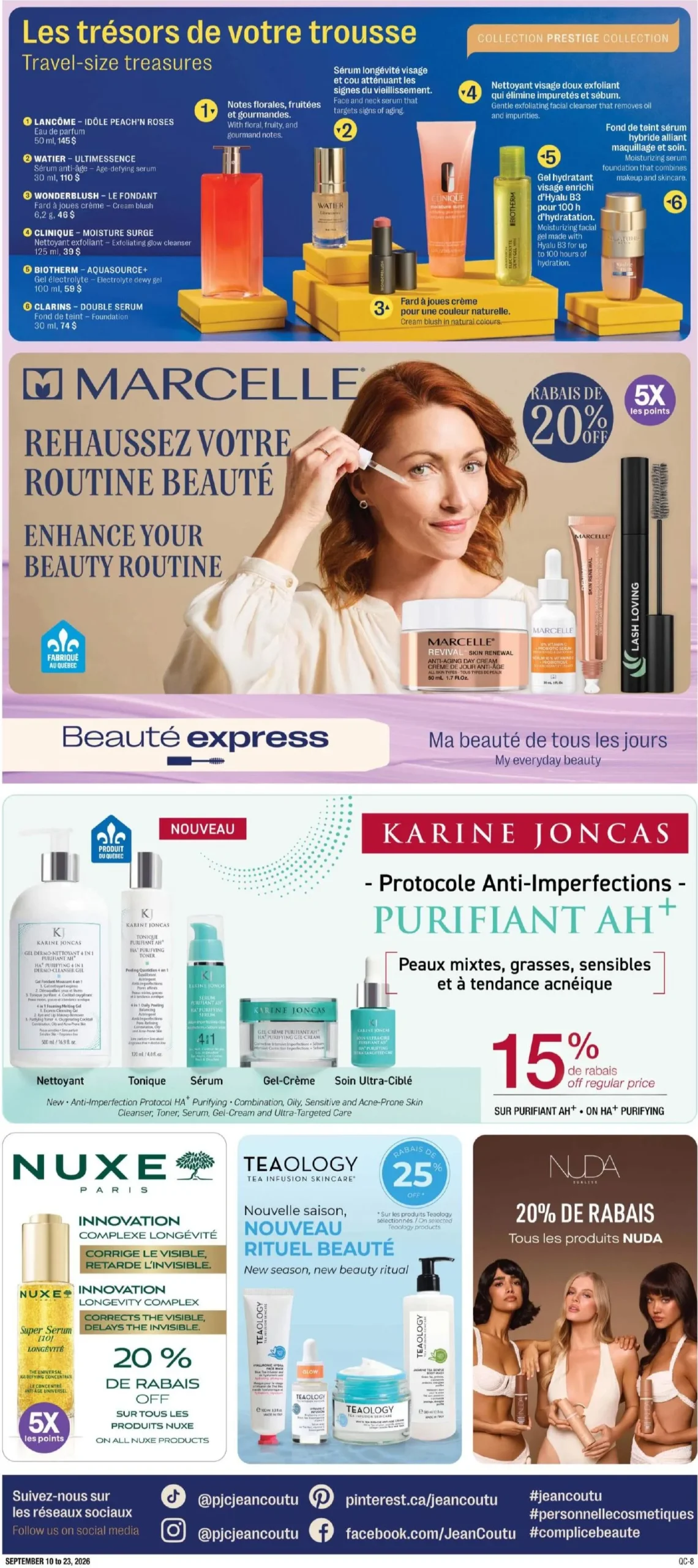 Page 8 de la Cahier Jean Coutu Beauté du 10 au 23 septembre 2026