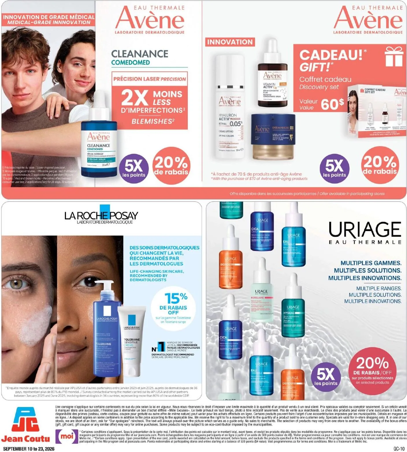 Page 10 de la Cahier Jean Coutu Beauté du 10 au 23 septembre 2026