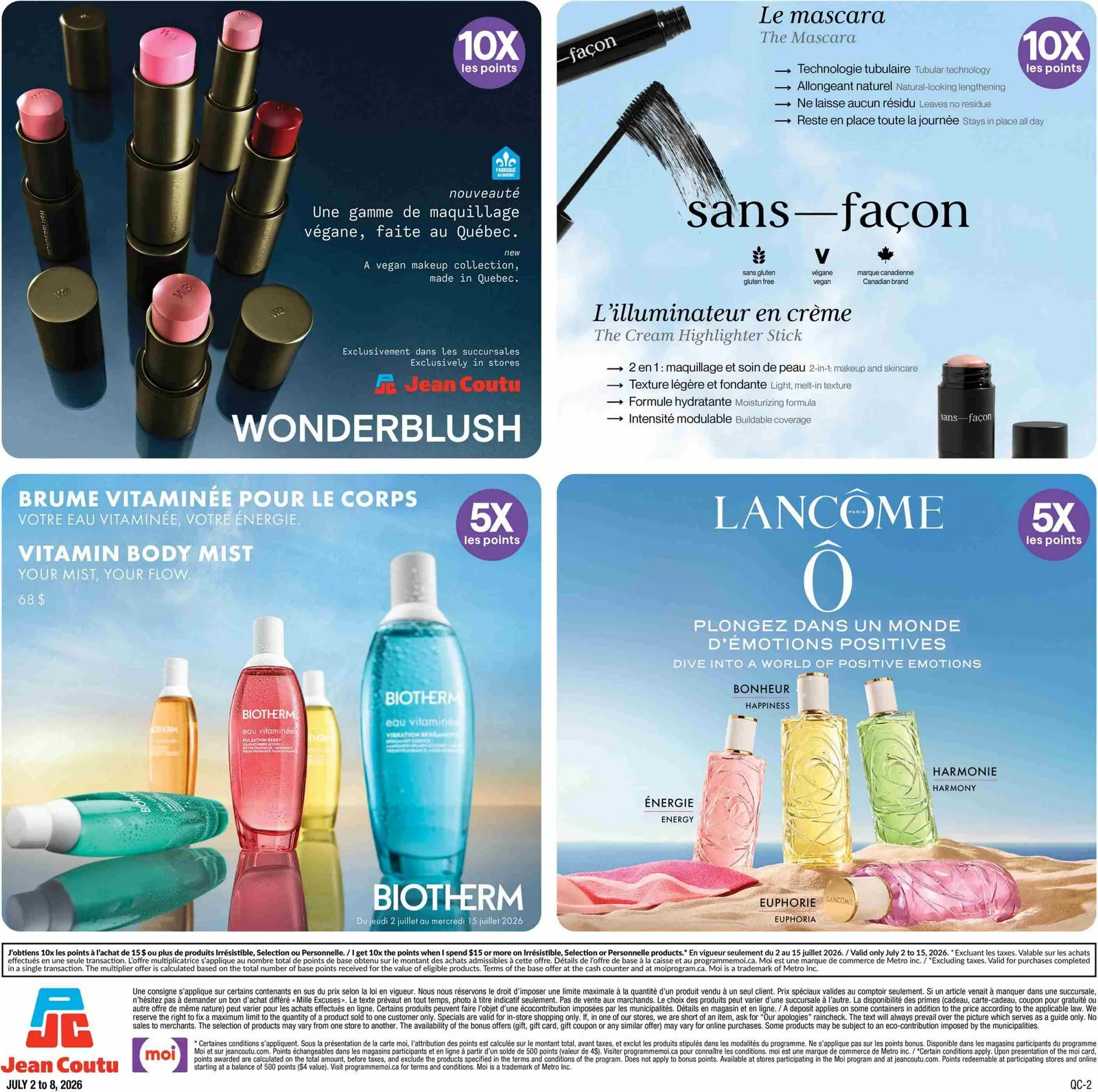 Page 4 de la Cahier Jean Coutu Beauté du 2 au 8 juillet 2026