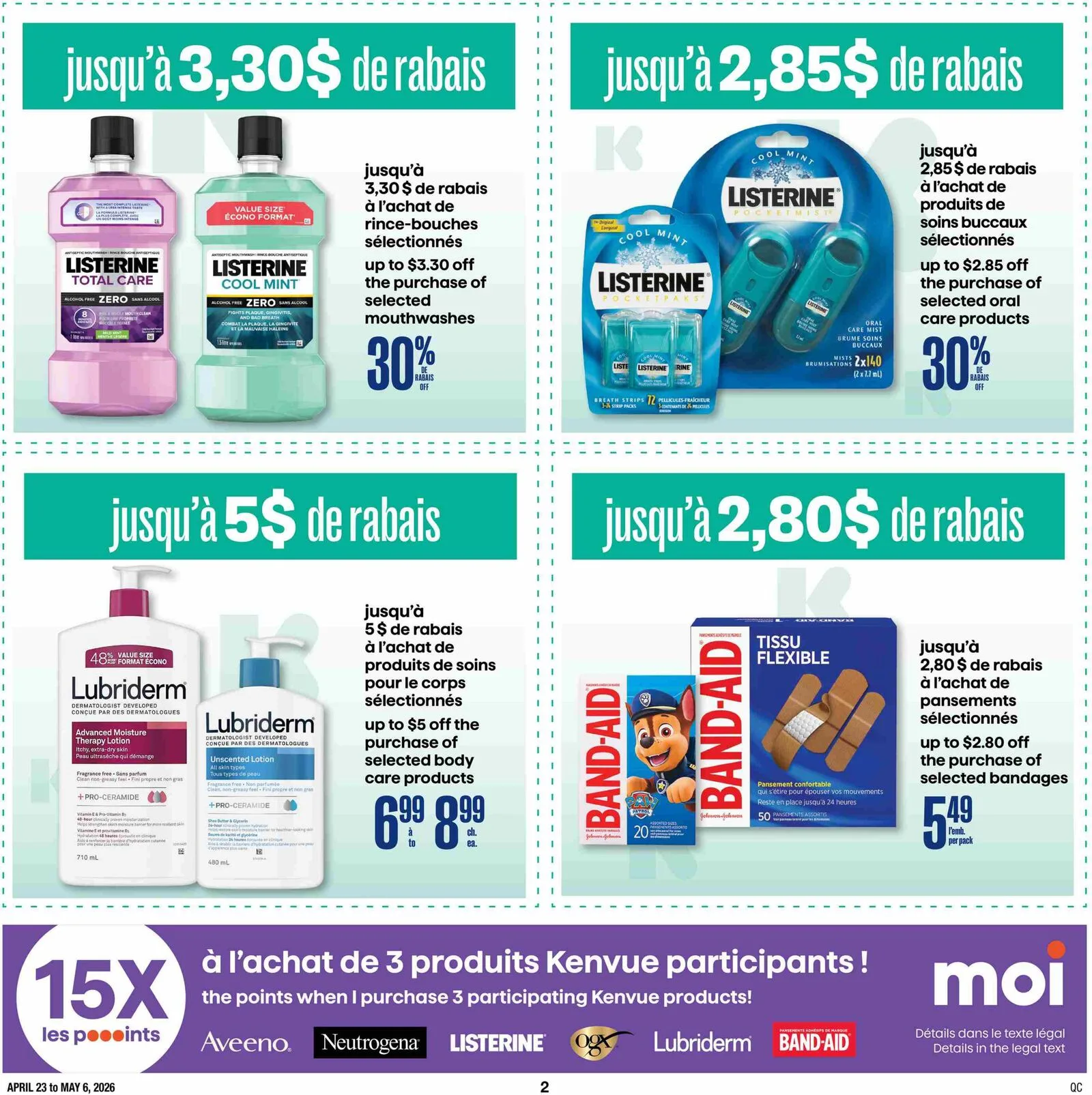 Page 4 de la Cahier Jean Coutu Kenvue du 23 avril au 6 mai 2026