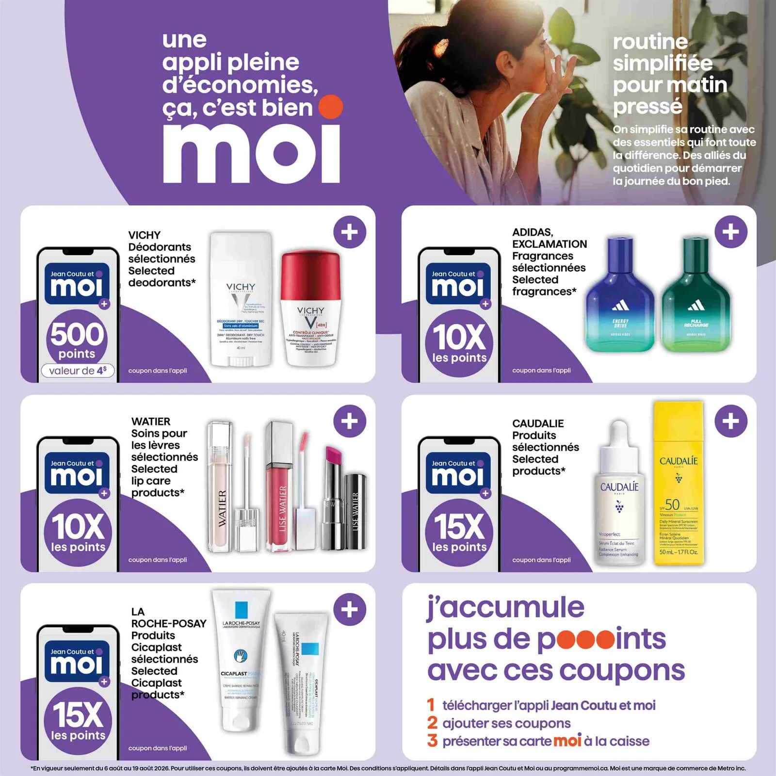 Page 4 de la Cahier Jean Coutu MOI du 6 au 19 août 2026