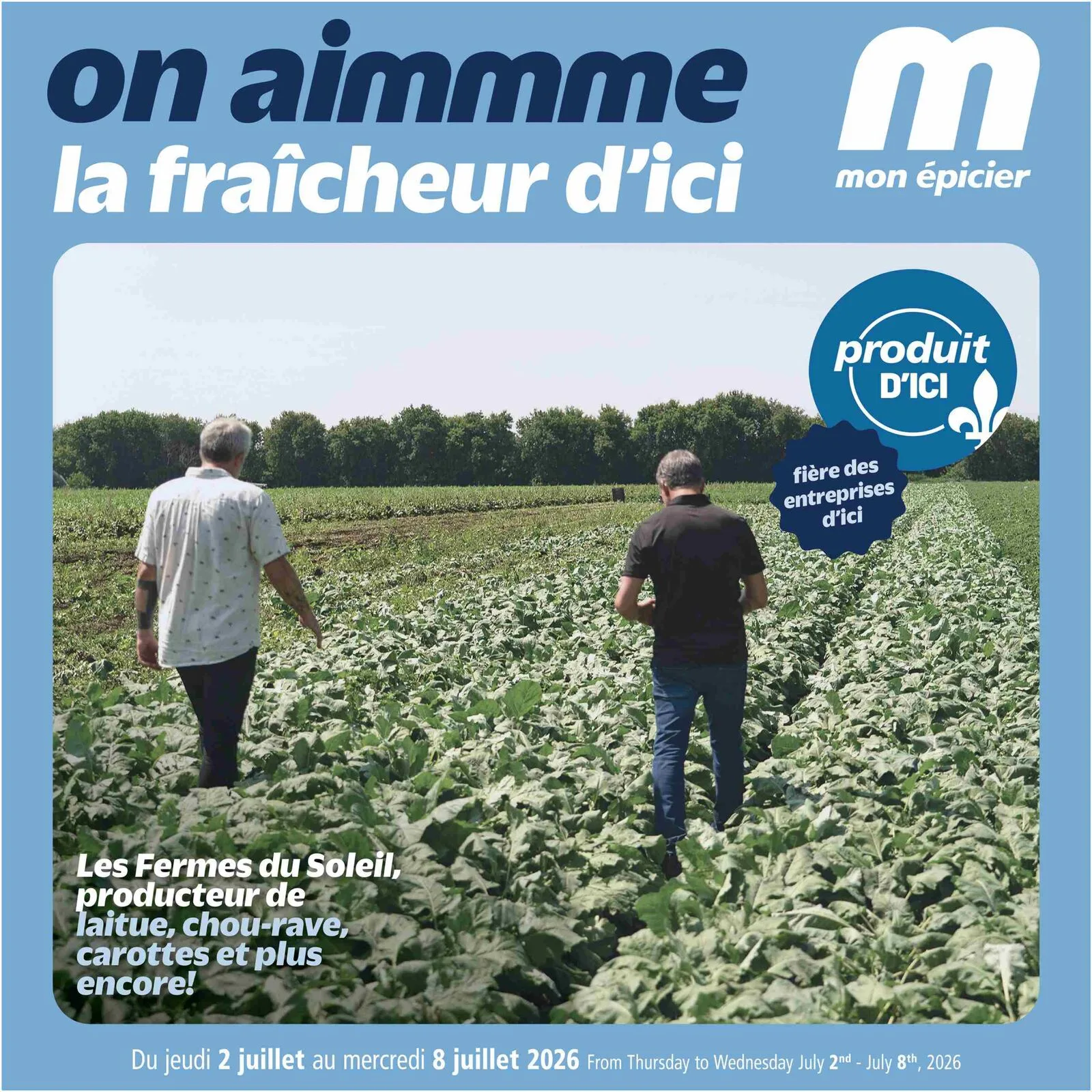 Page 1 de la Cahier Metro Arrivage Québec du 2 au 8 juillet 2026