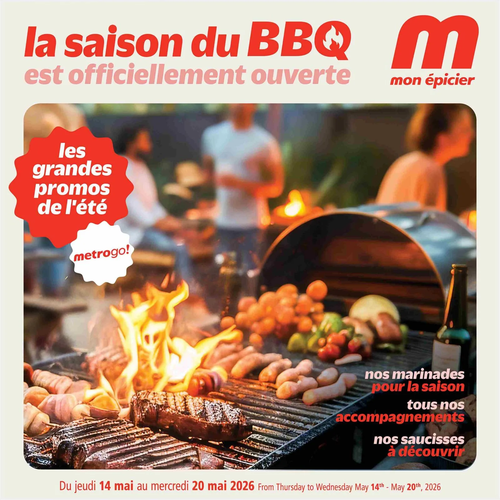Page 1 de la Cahier Metro BBQ du 14 au 20 mai 2026
