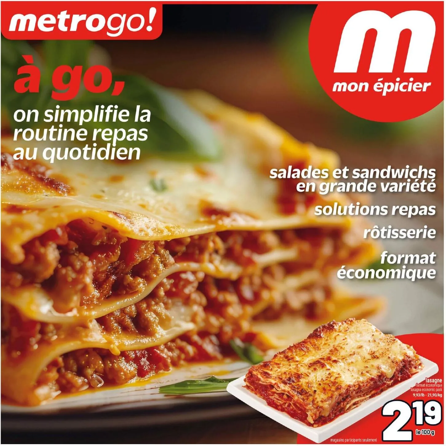 Page 1 de la Cahier Metro Go du 13 au 19 août 2026