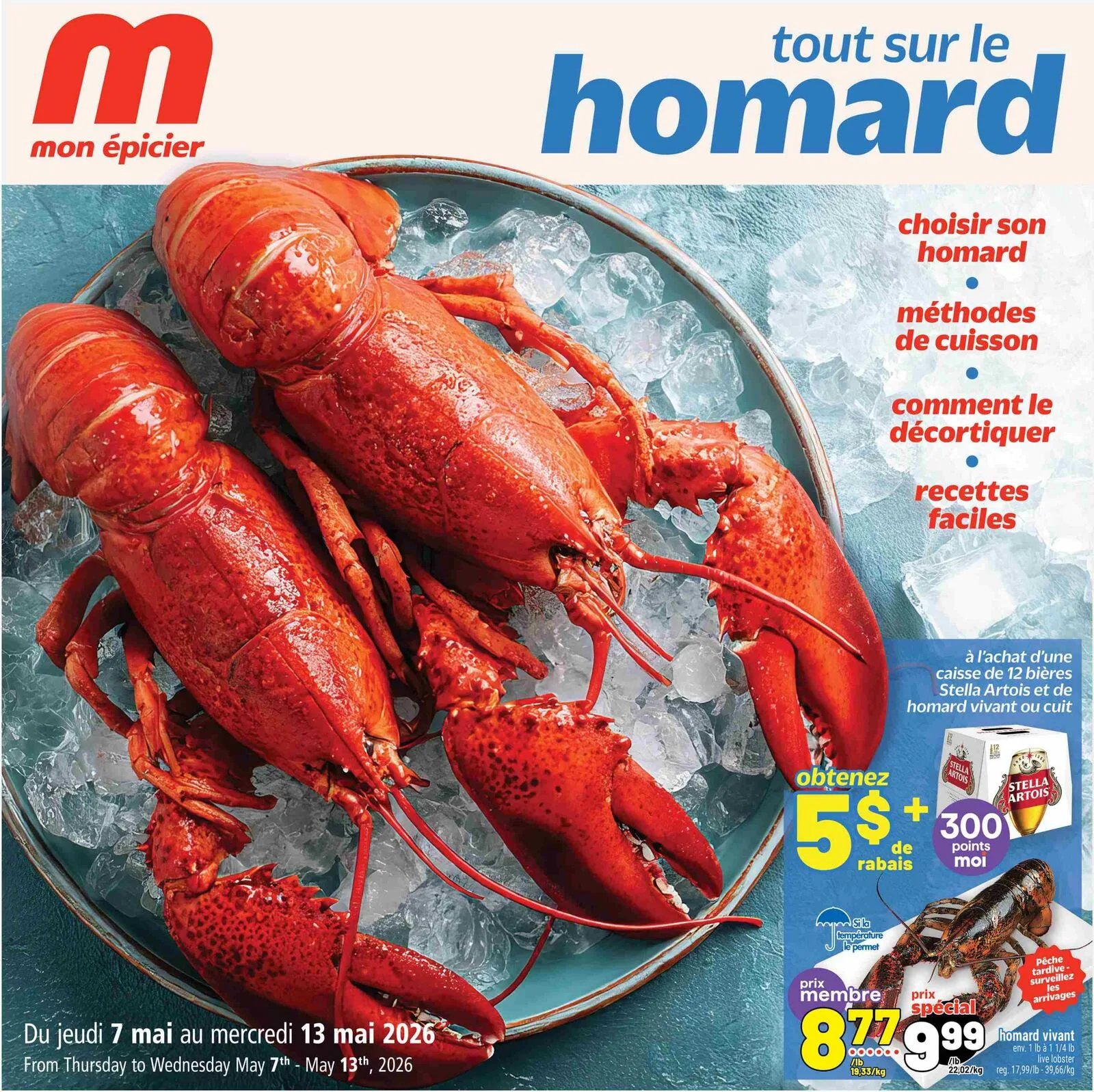 Page 1 de la Cahier Metro Homard du 7 au 13 mai 2026