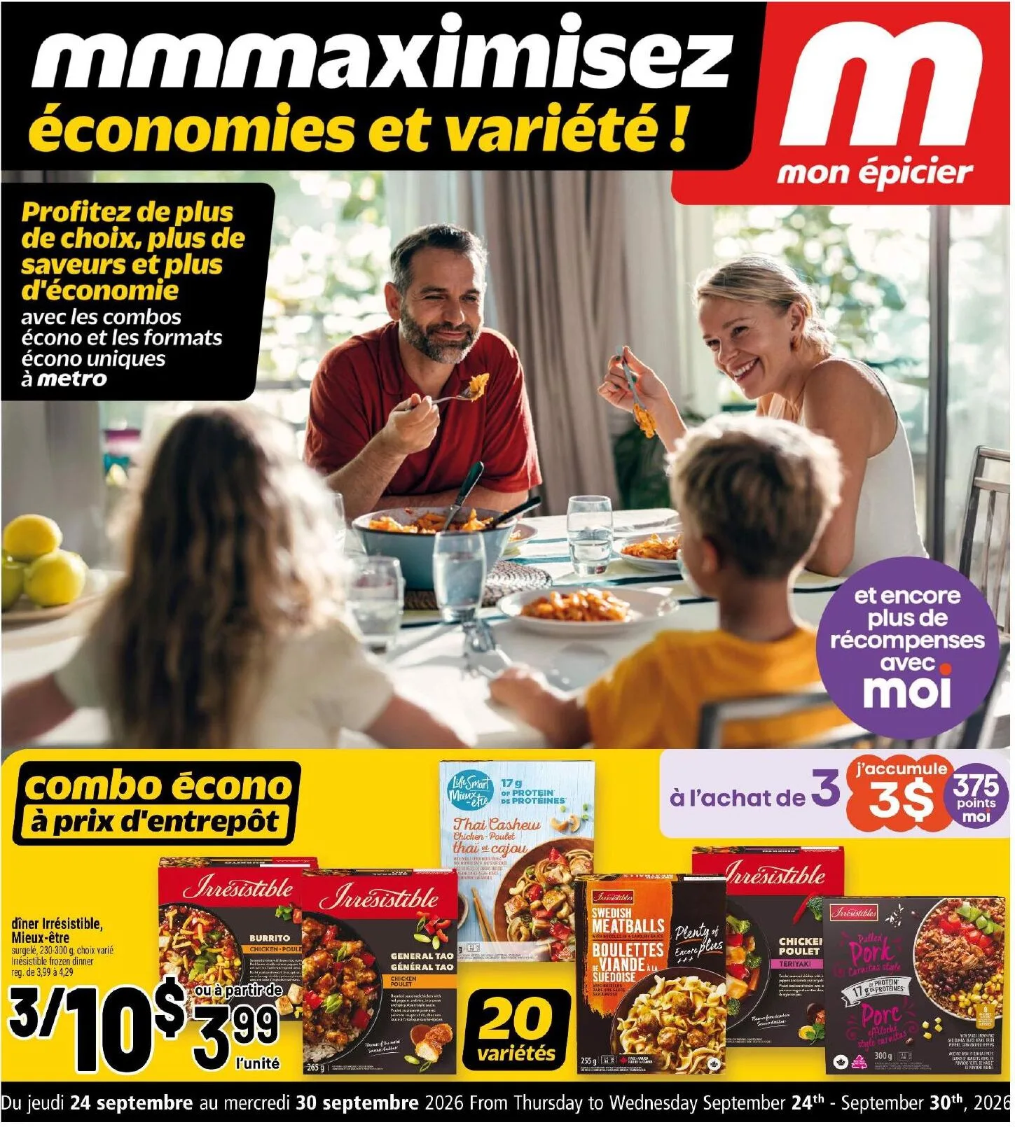 Page 1 de la Cahier Metro mmmaximisez du 24 au 30 septembre 2026