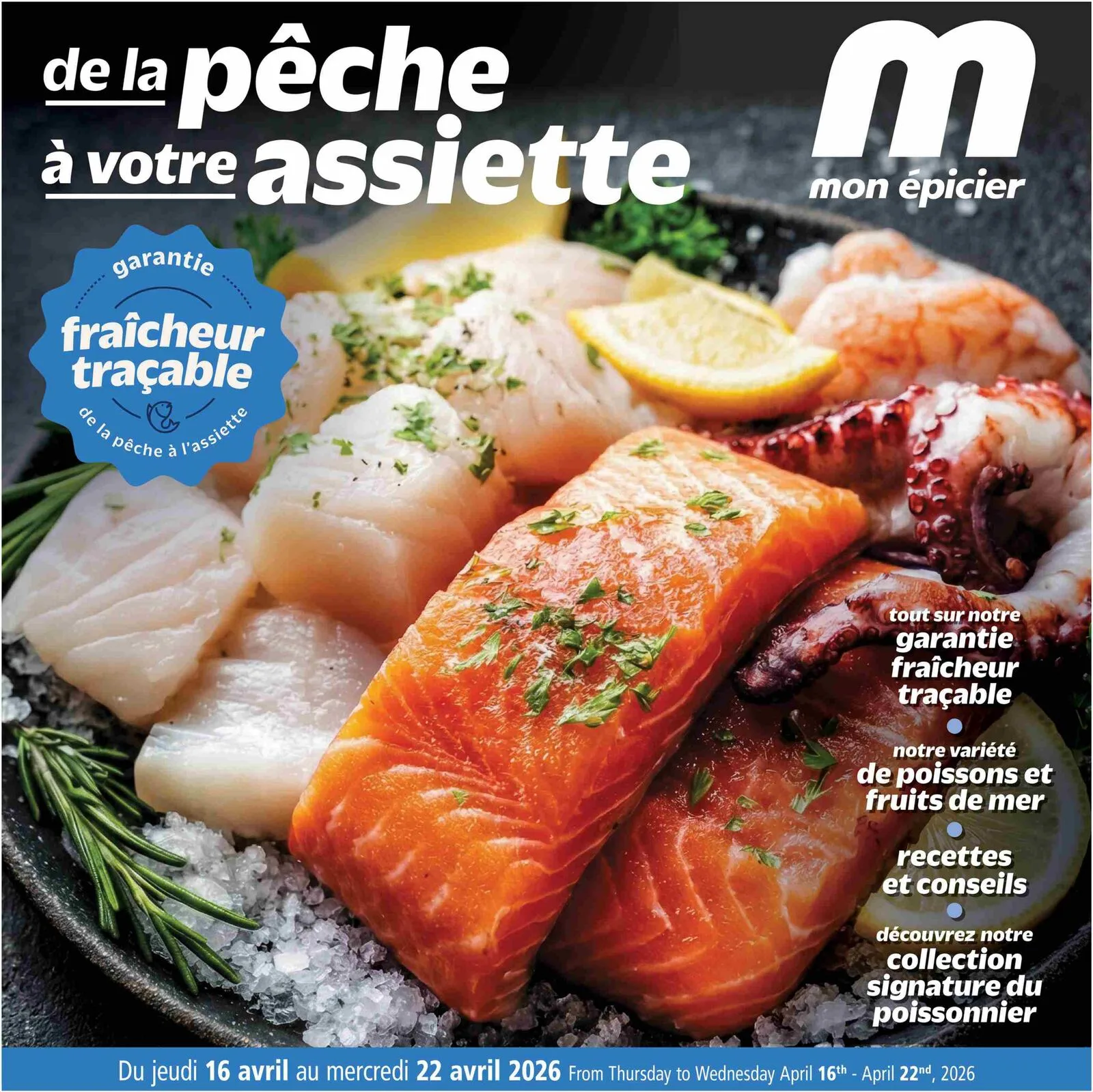 Page 1 de la Cahier Poisson Metro du 16 au 22 avril 2026