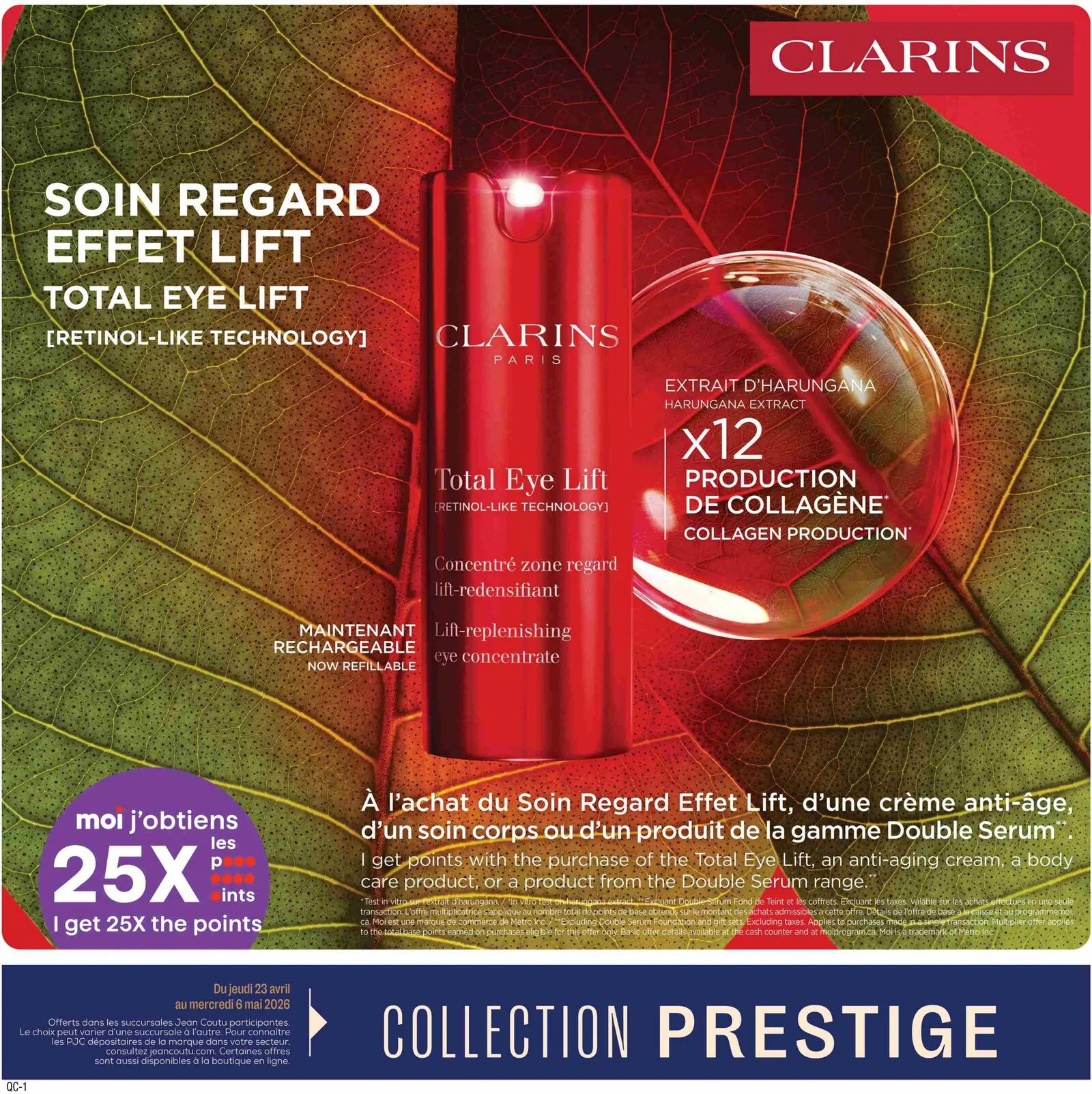 Page 2 de la Cahier Prestige Jean Coutu du 23 avril au 6 mai 2026