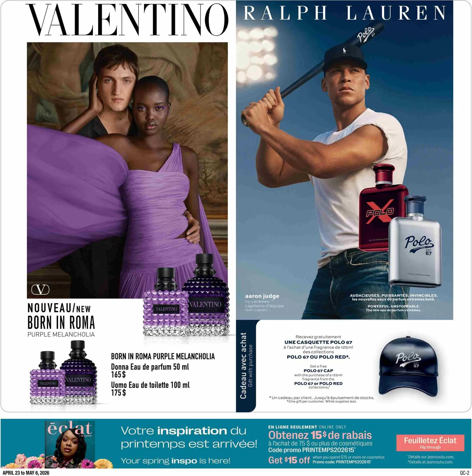 Page 4 de la Cahier Prestige Jean Coutu du 23 avril au 6 mai 2026