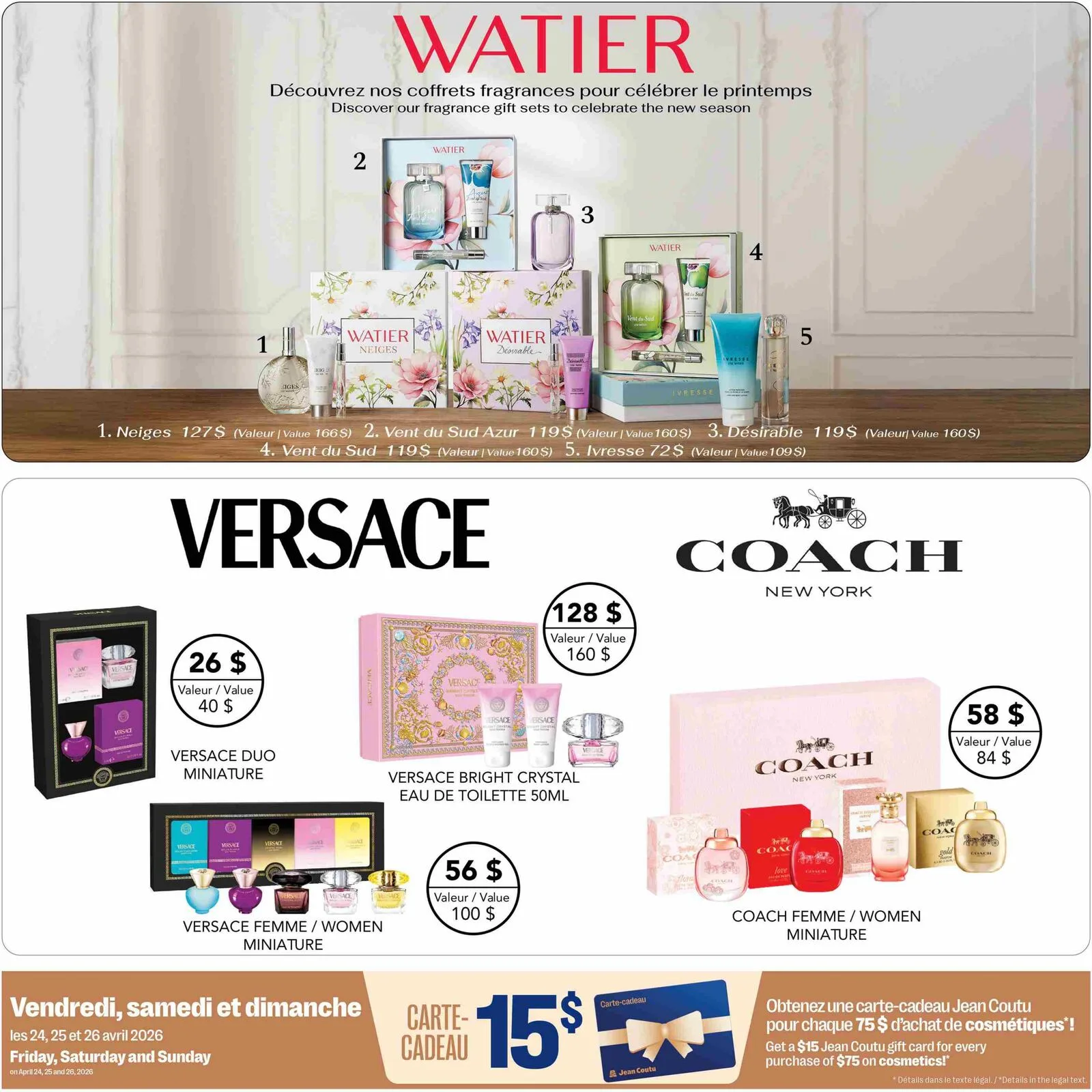 Page 7 de la Cahier Prestige Jean Coutu du 23 avril au 6 mai 2026