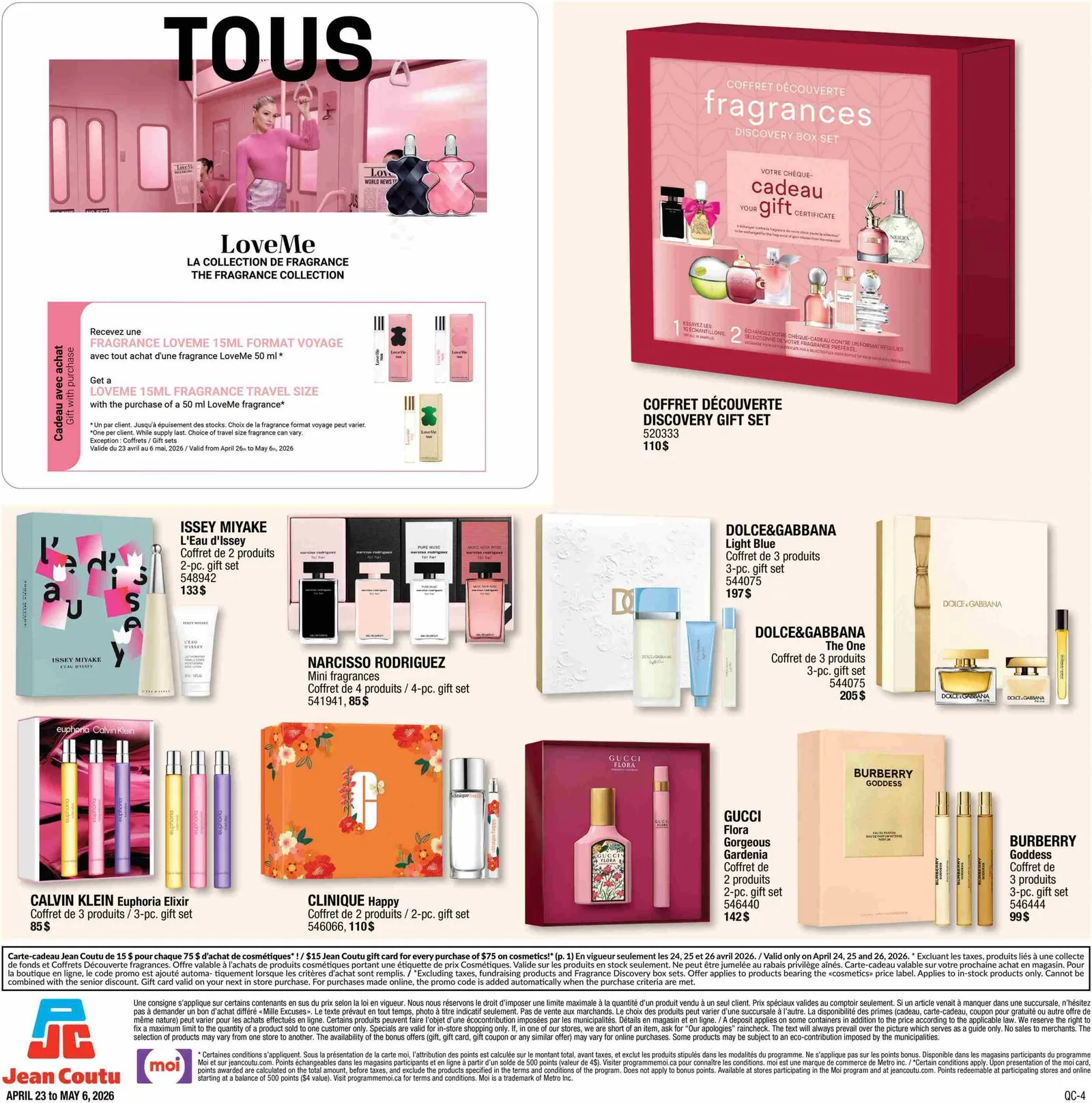 Page 8 de la Cahier Prestige Jean Coutu du 23 avril au 6 mai 2026