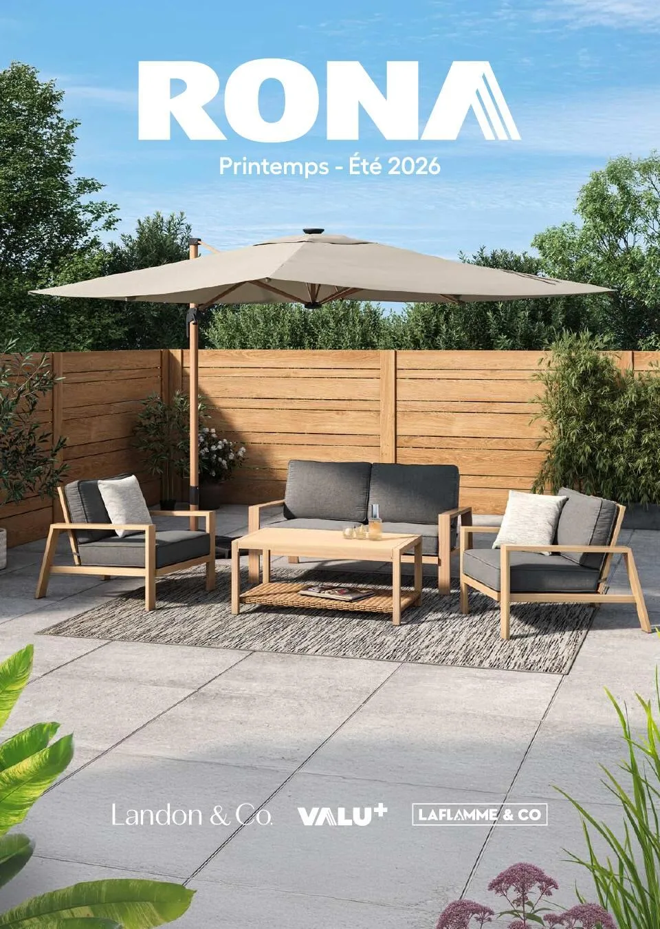 Page 1 de la Cahier Rona Printemps Été du 26 février au 24 juin 2026
