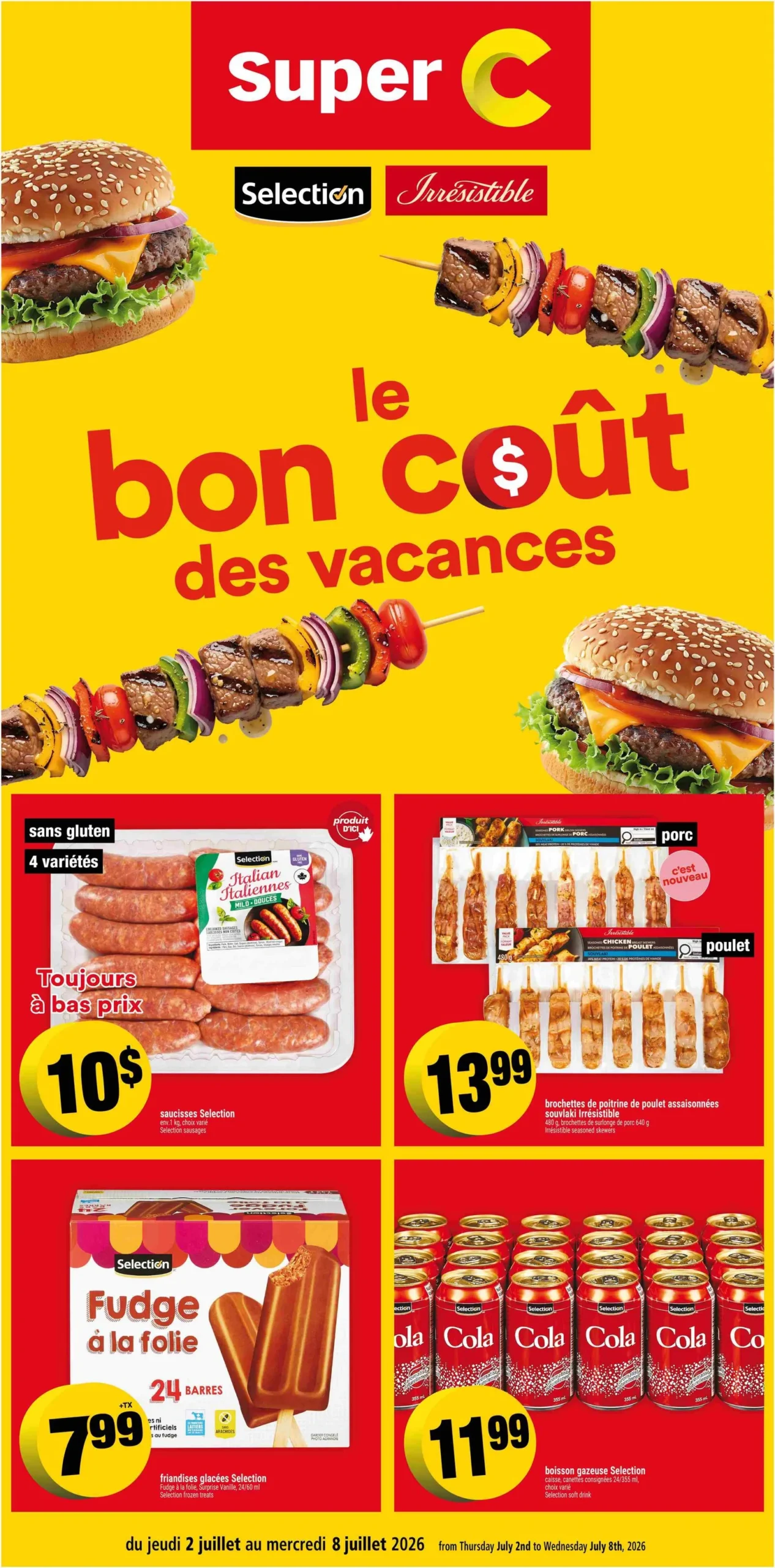 Page 1 de la Cahier Super C Vacances du 2 au 8 juillet 2026