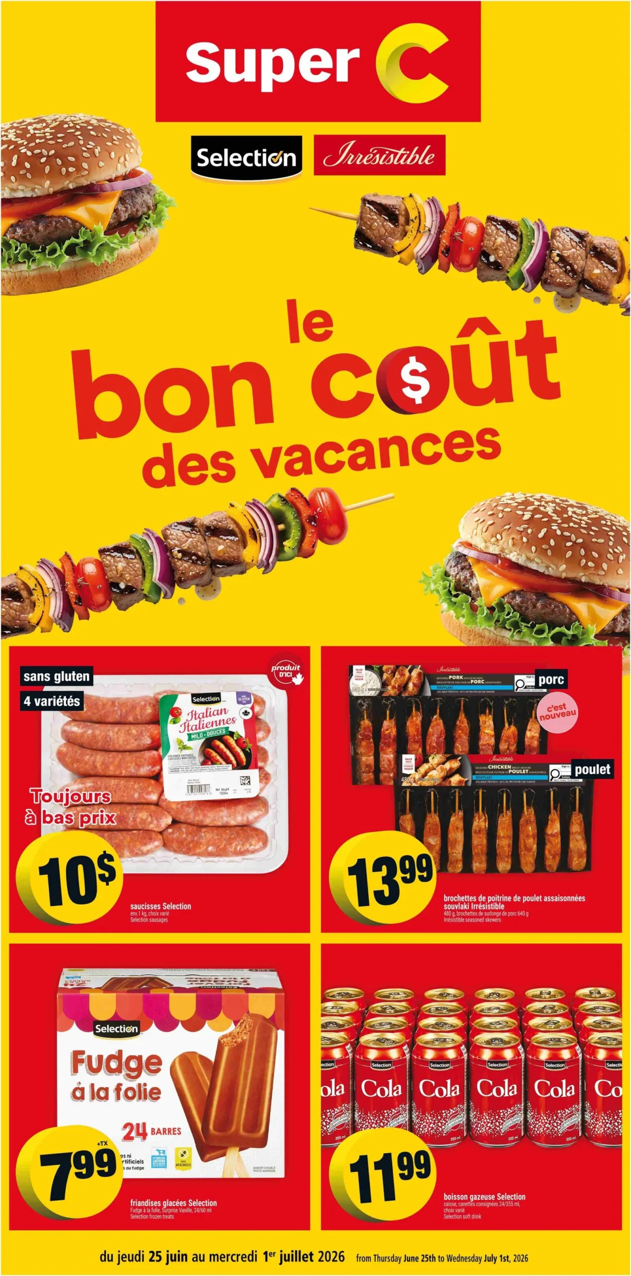 Page 1 de la Cahier Super C Vacances du 25 juin au 1 juillet 2026