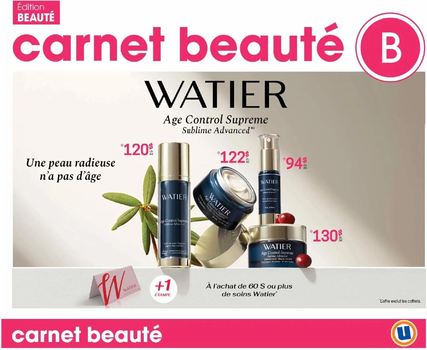 Page 1 de la Cahier Uniprix beauté du 20 au 26 août 2026