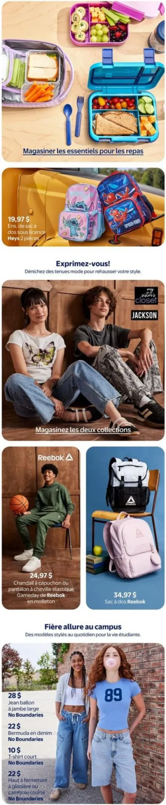 Page 8 de la Cahier Walmart La rentrée stylée du 30 juillet au 16 septembre 2026