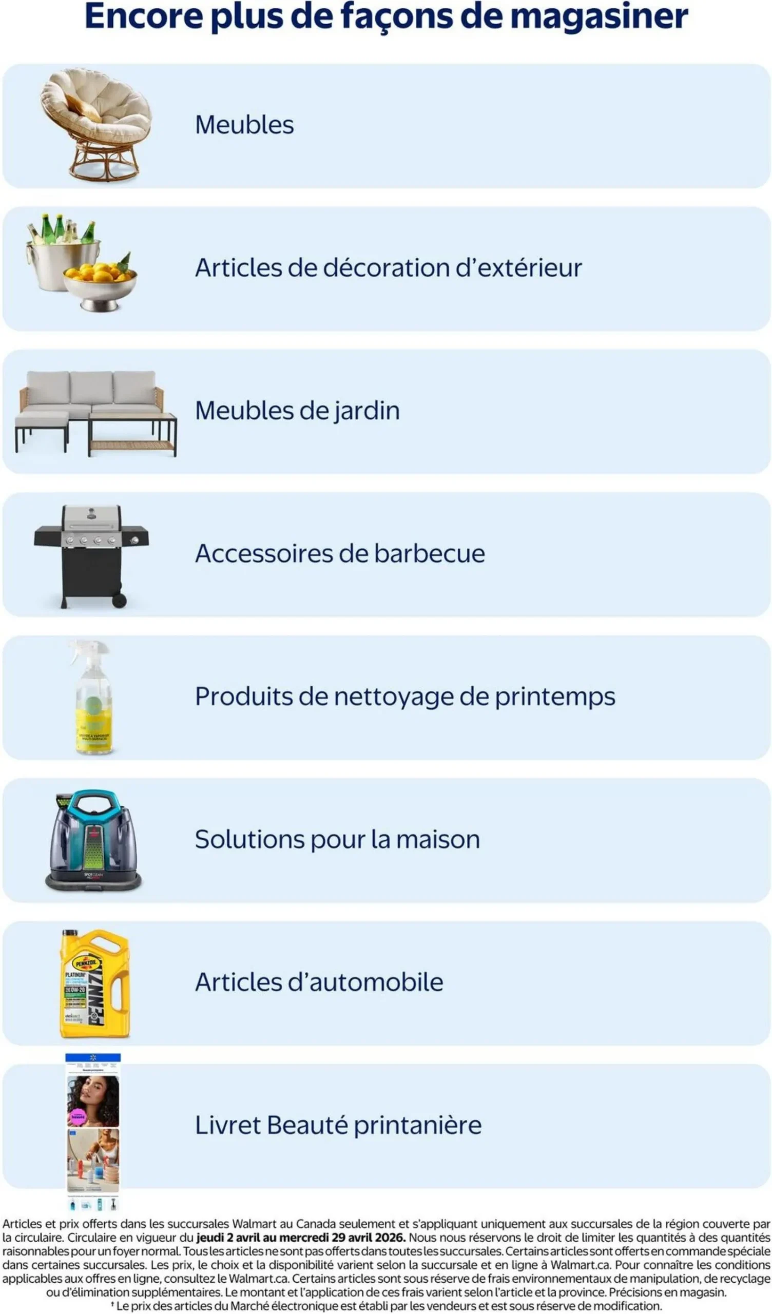 Page 29 de la Cahier Walmart Maison du 2 au 29 avril 2026