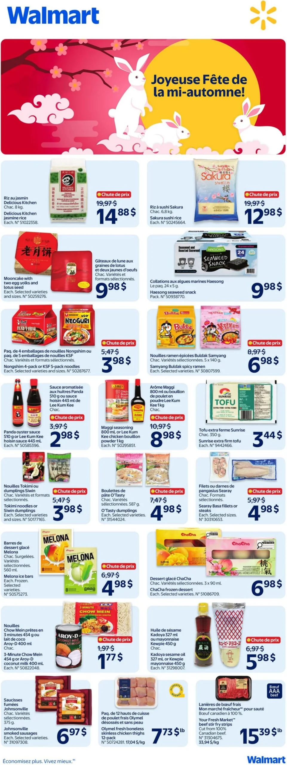 Page 2 de la Cahier Walmart Mi-automne du 27 août au 23 septembre 2026