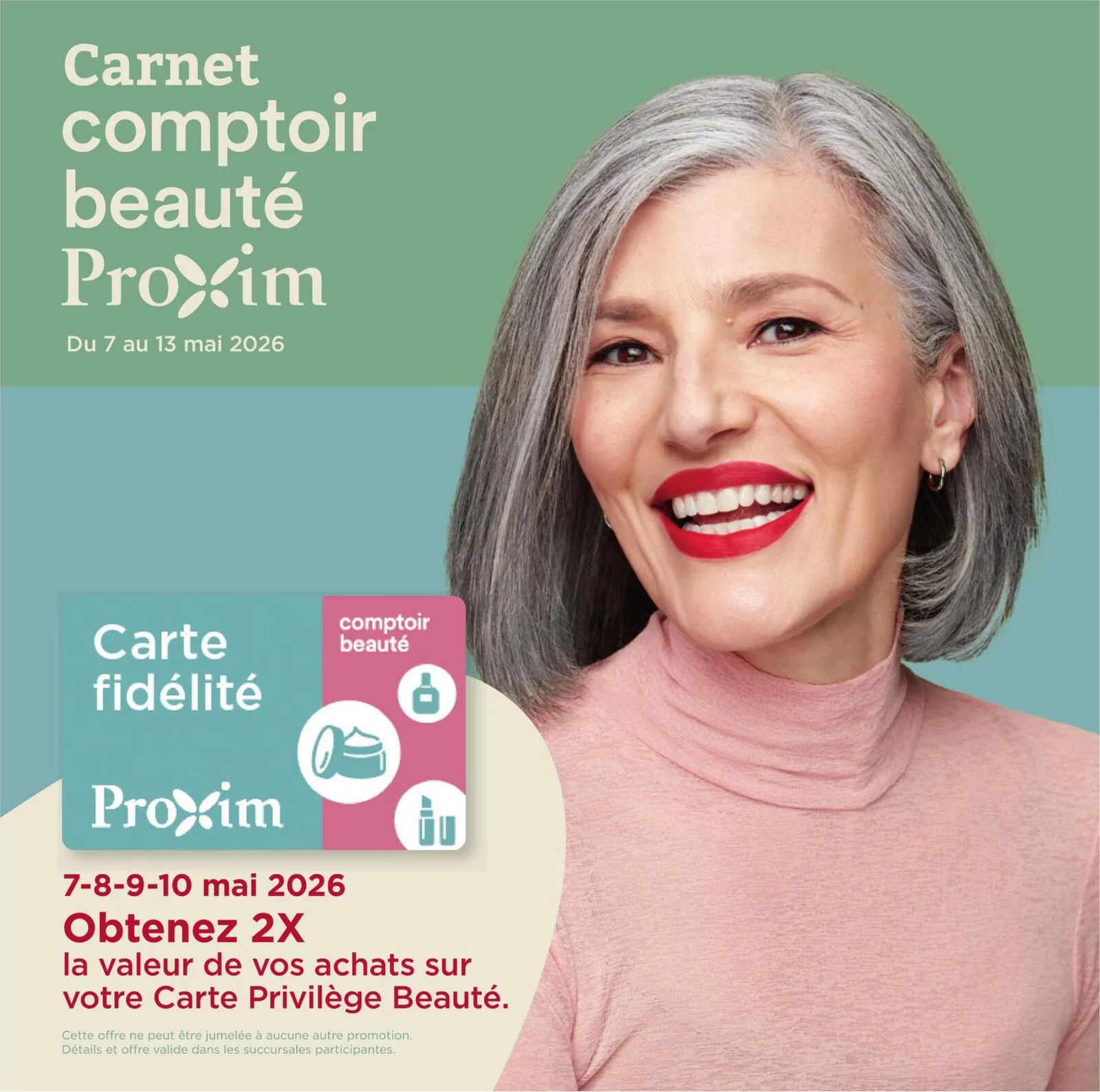 Page 1 de la Carnet Beauté Proxim du 7 au 13 mai 2026