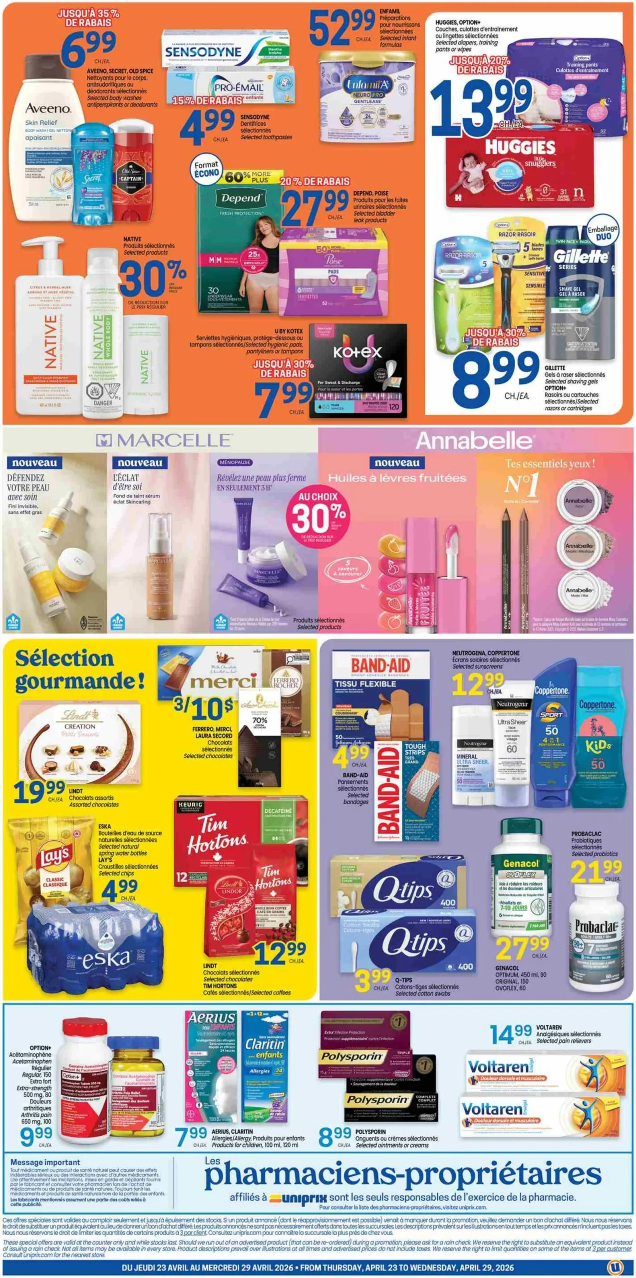Page 2 de la Carnet Beauté Uniprix du 23 au 29 avril 2026