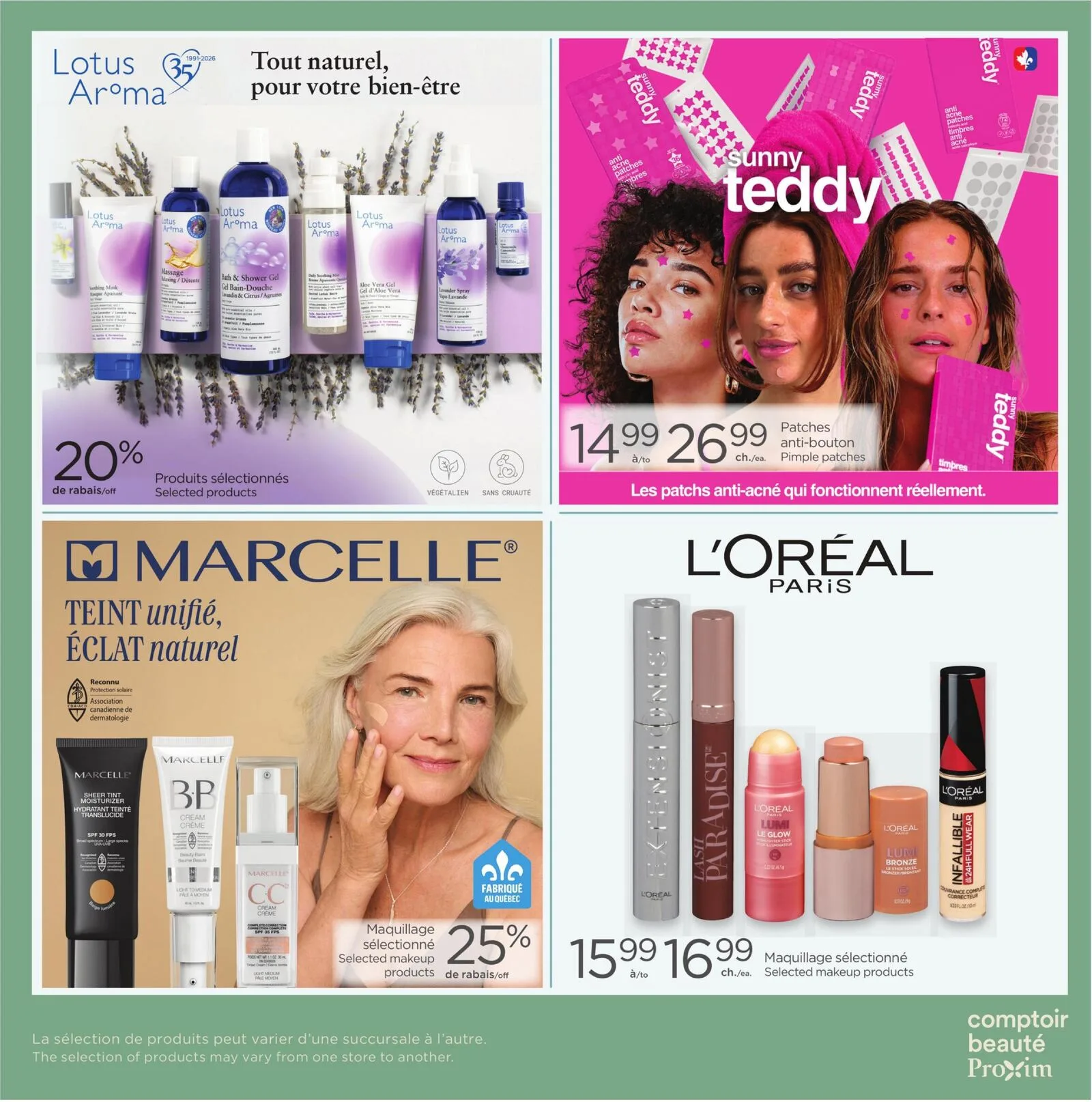 Page 3 de la Carnet Proxim Comptoir Beauté du 30 juillet au 5 août 2026
