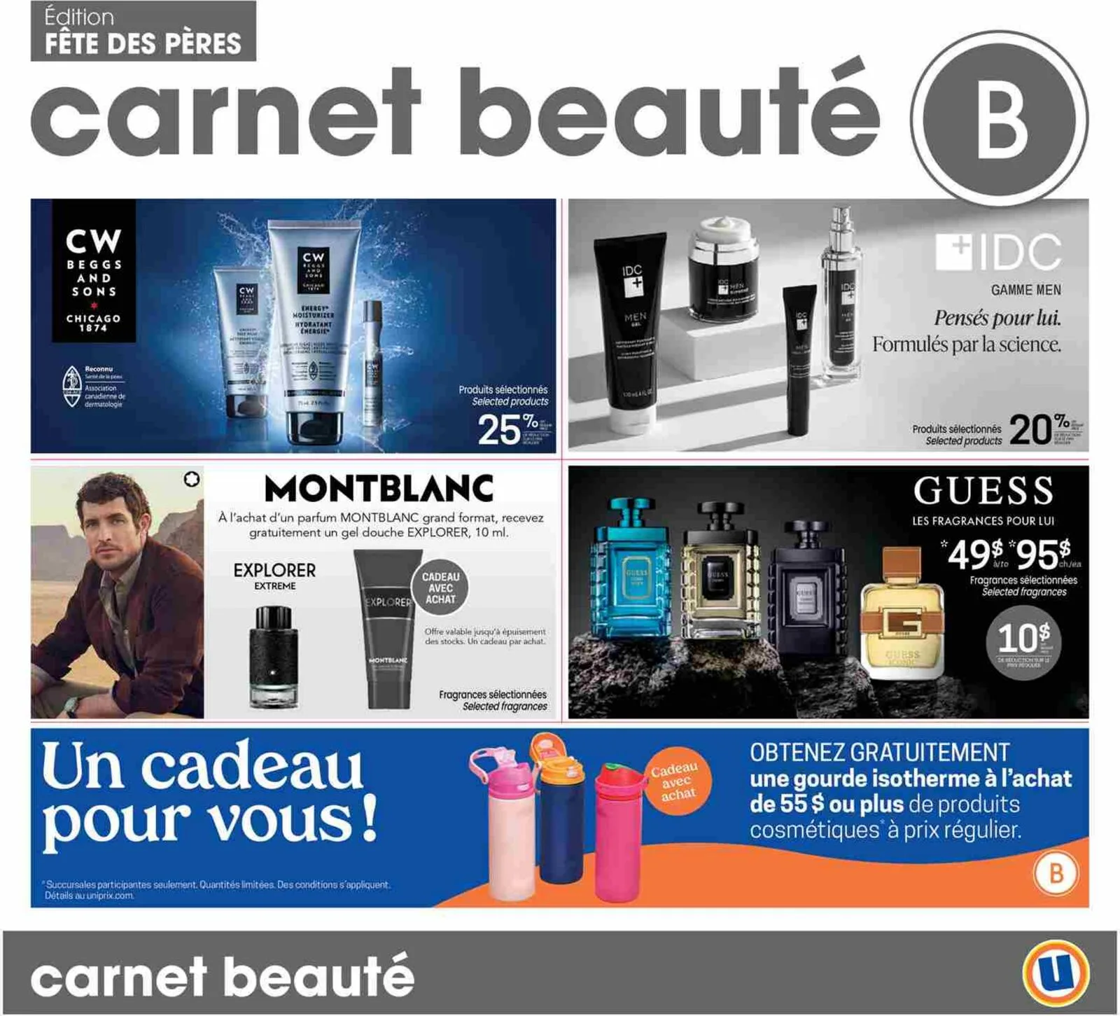 Page 1 de la Carnet Uniprix Beauté du 11 au 17 juin 2026