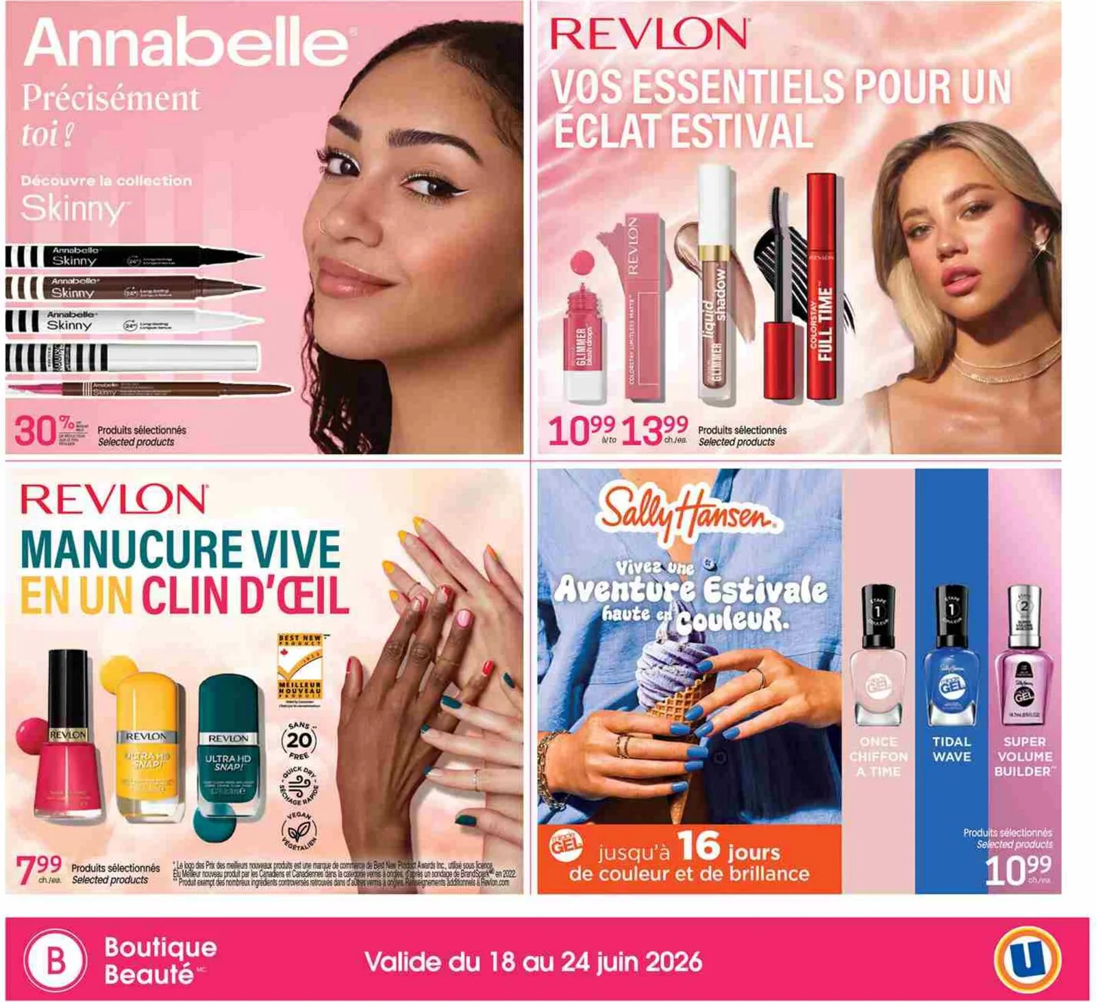 Page 4 de la Carnet Uniprix Beauté du 18 au 24 juin 2026