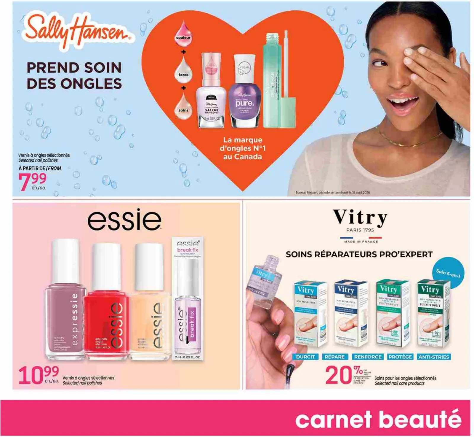 Page 3 de la Carnet Uniprix Beauté du 23 au 29 juillet 2026