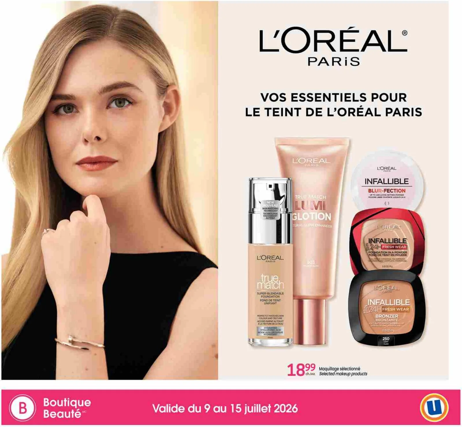 Page 4 de la Carnet Uniprix Beauté du 9 au 15 juillet 2026