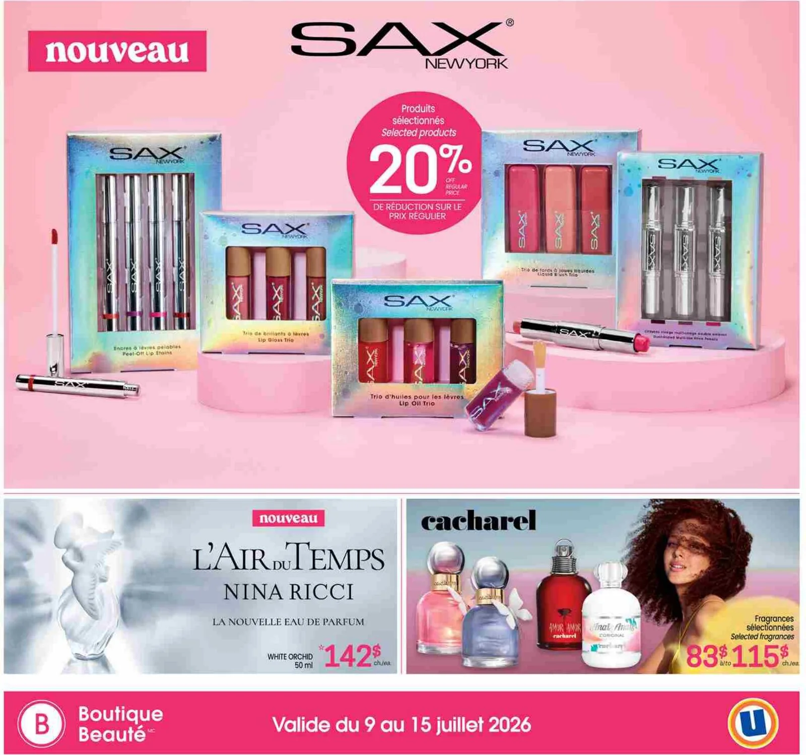 Page 5 de la Carnet Uniprix Beauté du 9 au 15 juillet 2026