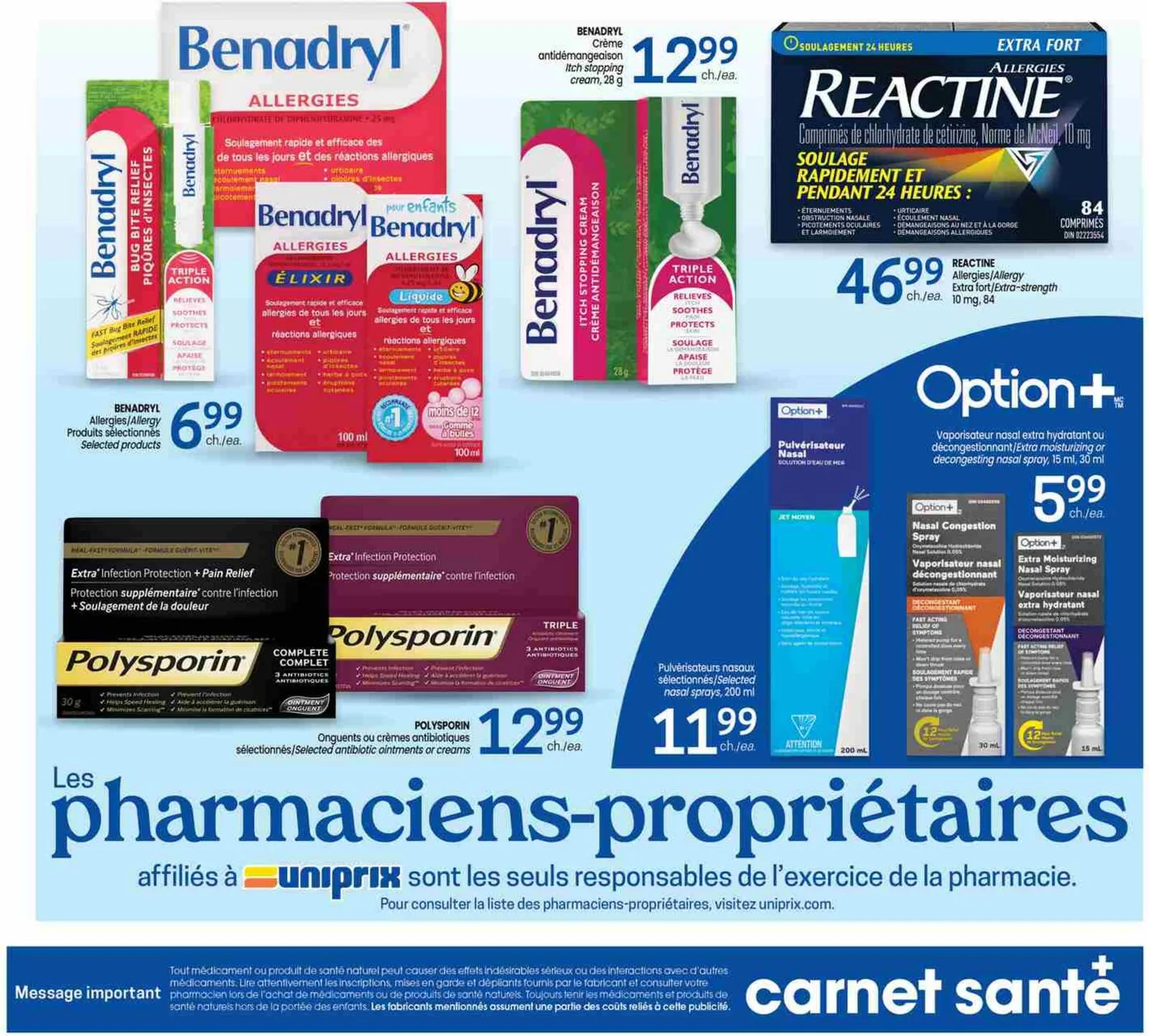Page 3 de la Carnet Uniprix Santé du 14 au 20 mai 2026