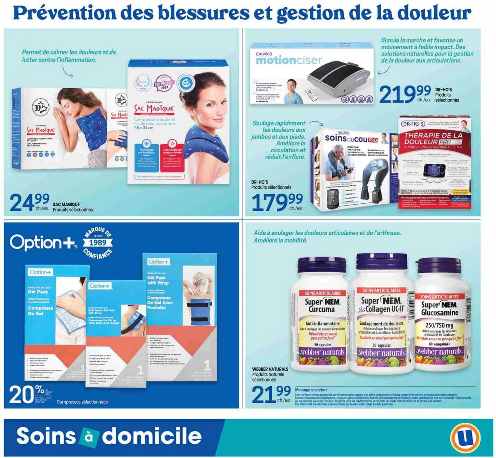 Page 4 de la Carnet Uniprix Soins à domicile du 28 mai au 3 juin 2026