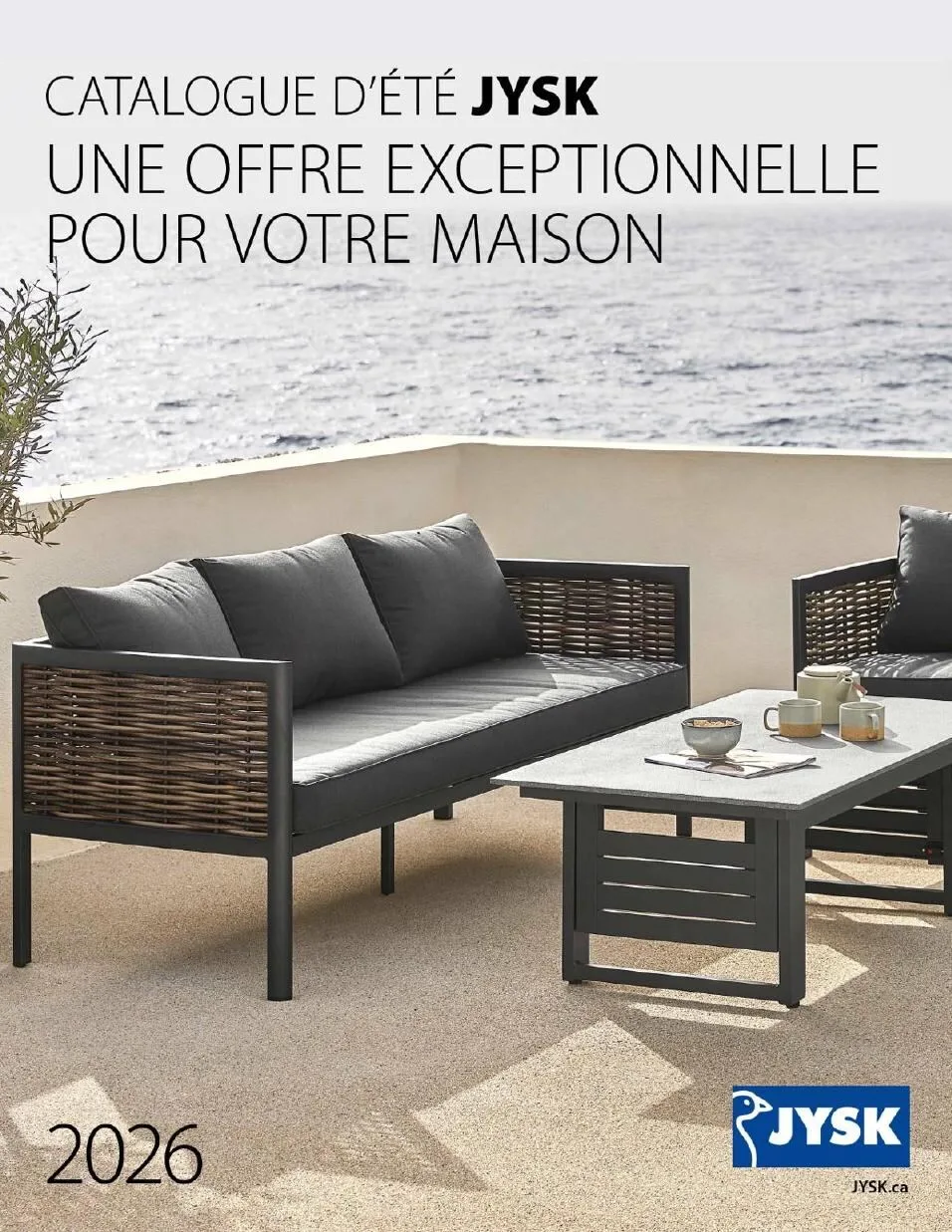 Page 1 de la Catalogue Jysk d&rsquo;été du 1 avril au 30 septembre 2026