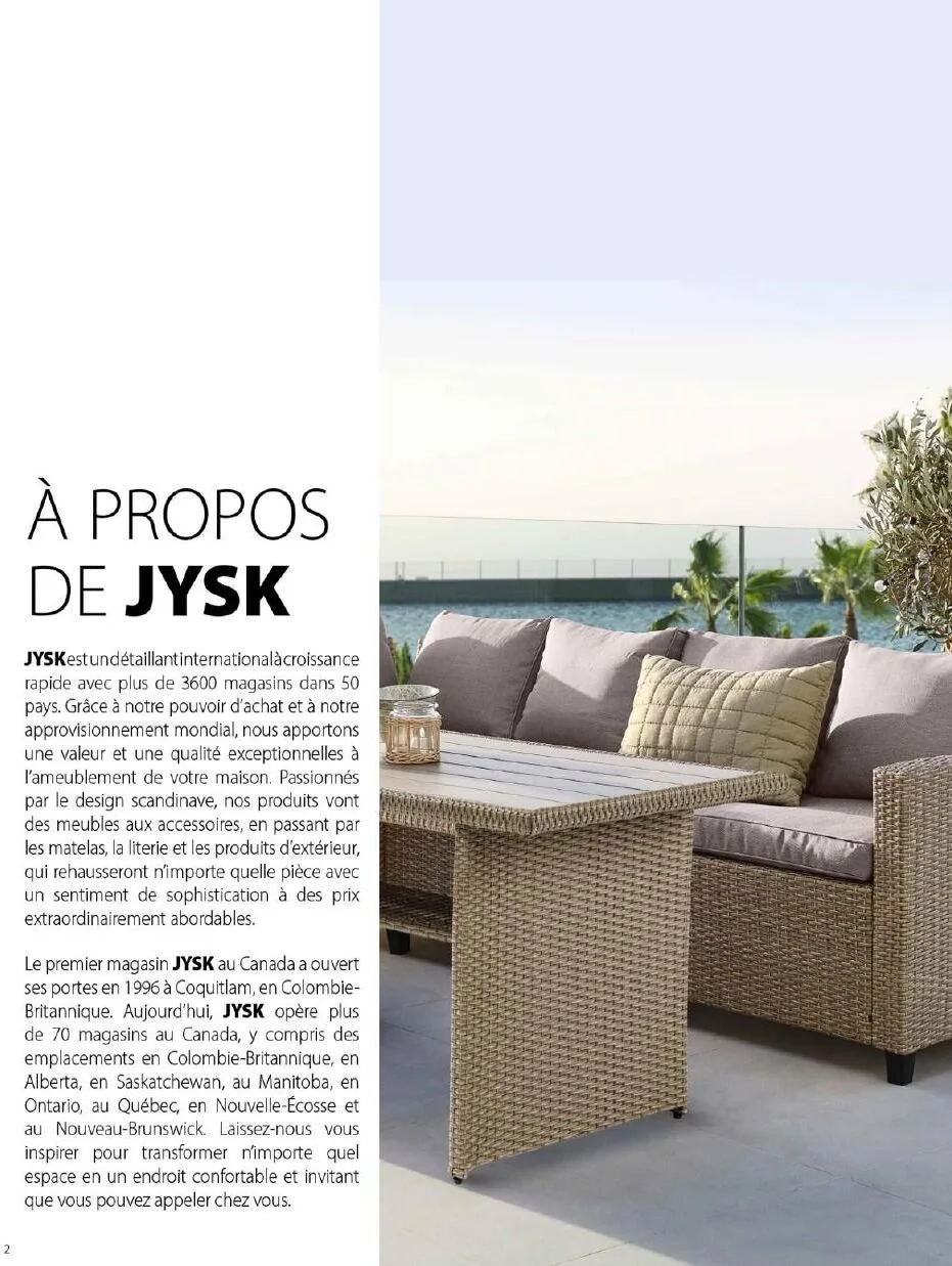 Page 2 de la Catalogue Jysk d&rsquo;été du 1 avril au 30 septembre 2026