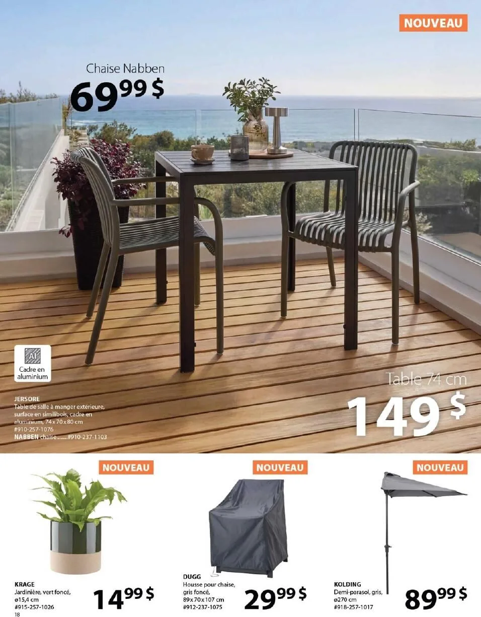 Page 18 de la Catalogue Jysk d&rsquo;été du 1 avril au 30 septembre 2026